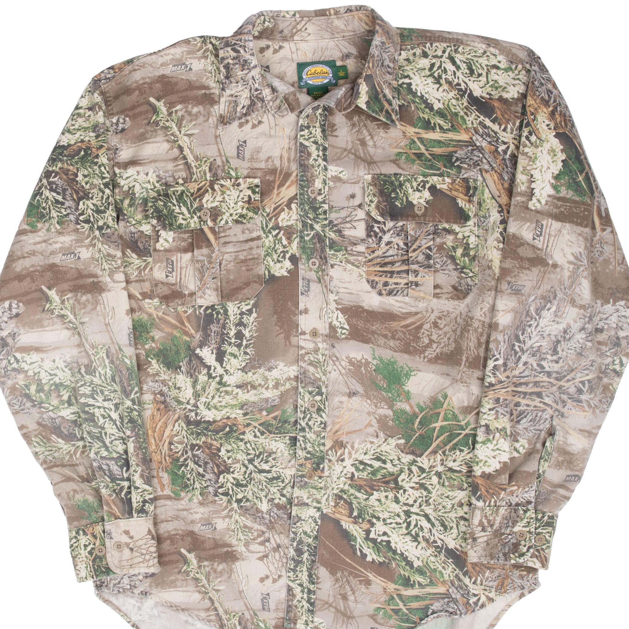 Vintage Hunting Advantage Max 1 Camo Shirt 1990S Size Large Tall