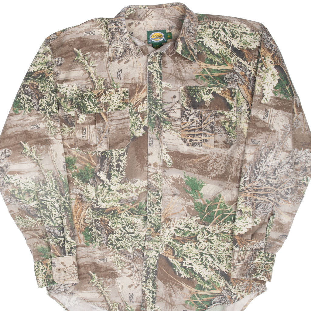 Vintage Hunting Advantage Max 1 Camo Shirt 1990S Size Large Tall