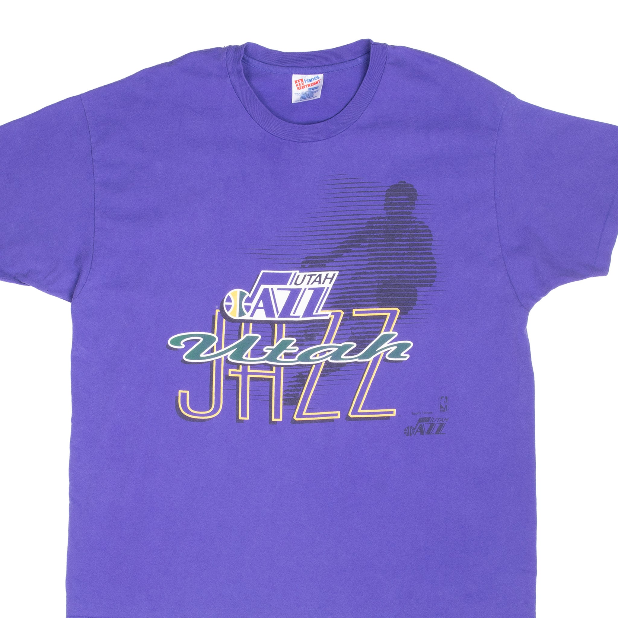 Vintage Nba Utah Jazz Tee Shirt 1990S Size XL With Single Stitch Sleeves