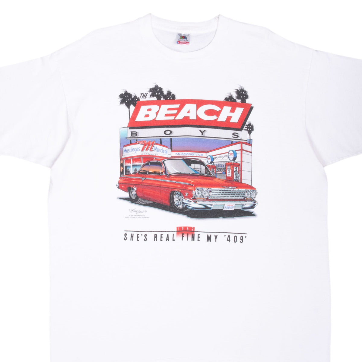 Vintage Beach Boys She's Real Fine My 409 Tee Shirt 1995 Size 2Xl Made In Usa With Single Stitch Sleeves
