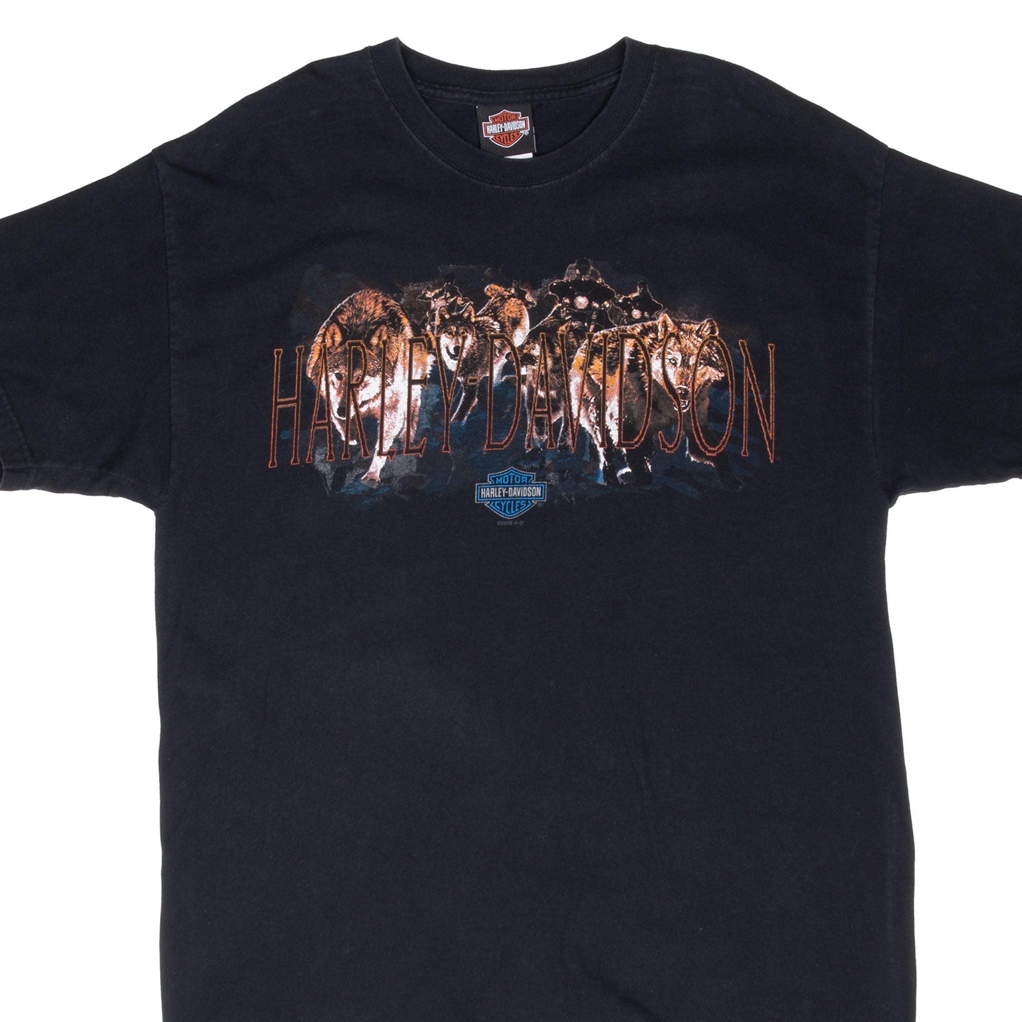 VINTAGE HARLEY DAVIDSON ST JOSEPH MISSOURI WOLF TEE SHIRT 2005 LARGE MADE IN USA