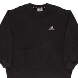 Vintage Adidas Classic Black Crewneck Sweatshirt 1990S Size XL