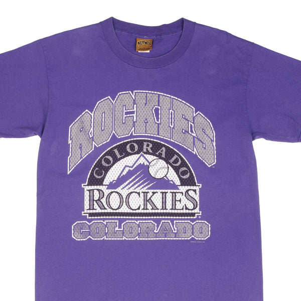 Vintage Purple MLB Colorado Rockies Tee Shirt 1996 Size Large Made In USA