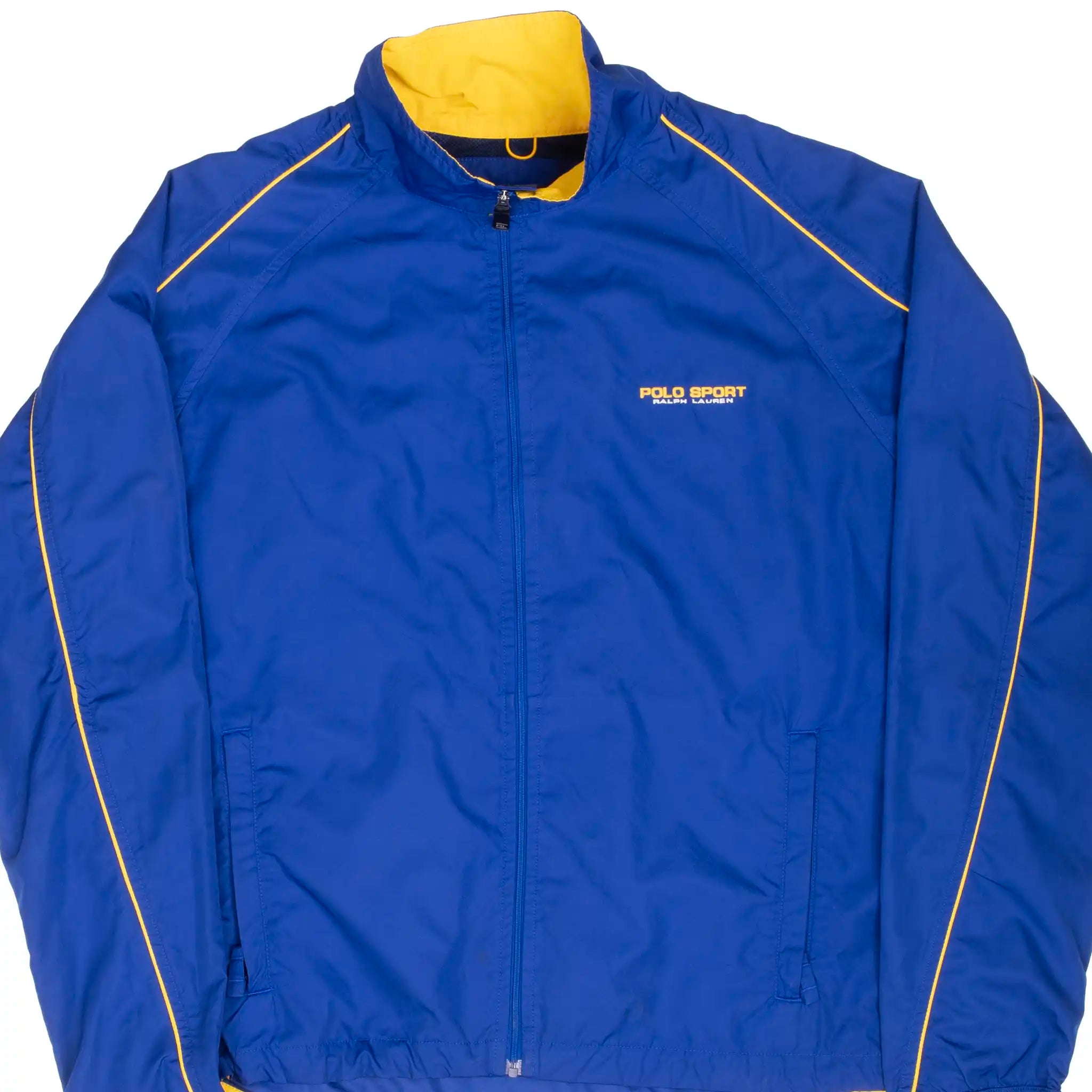 VINTAGE POLO SPORT RALPH LAUREN BLUE WINDBREAKER JACKET 1990S LARGE