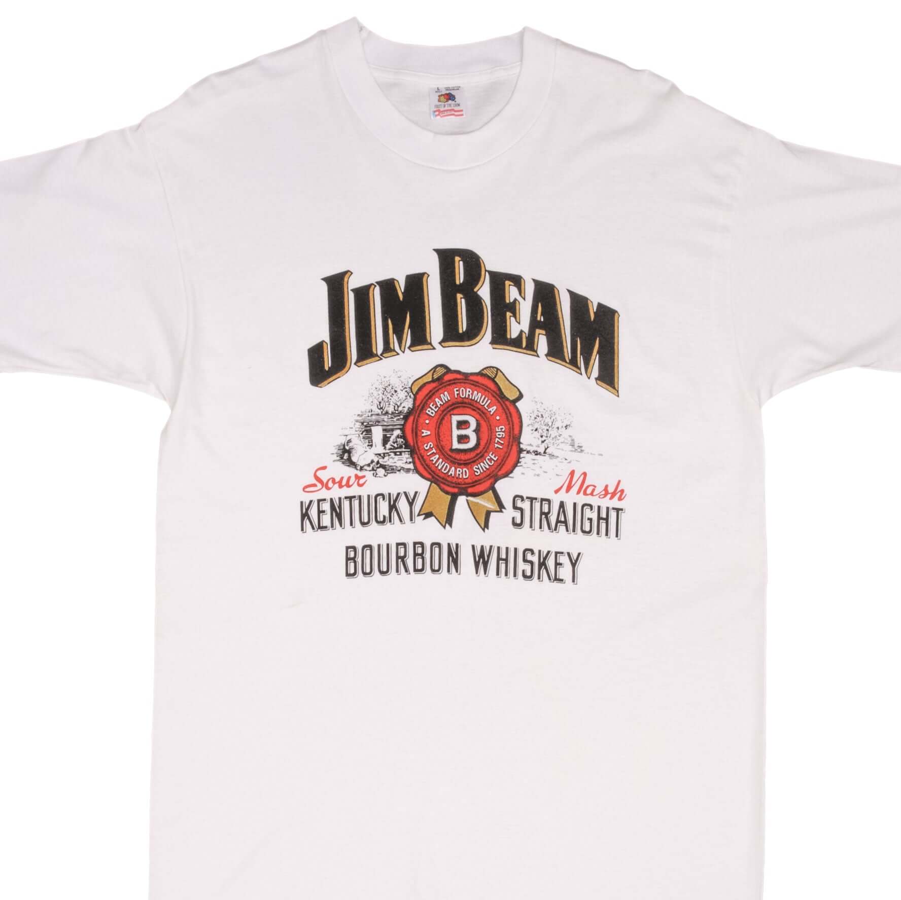 Vintage Jim Beam Bourbon Whiskey 1990S Tee Shirt Size Large Made In USA