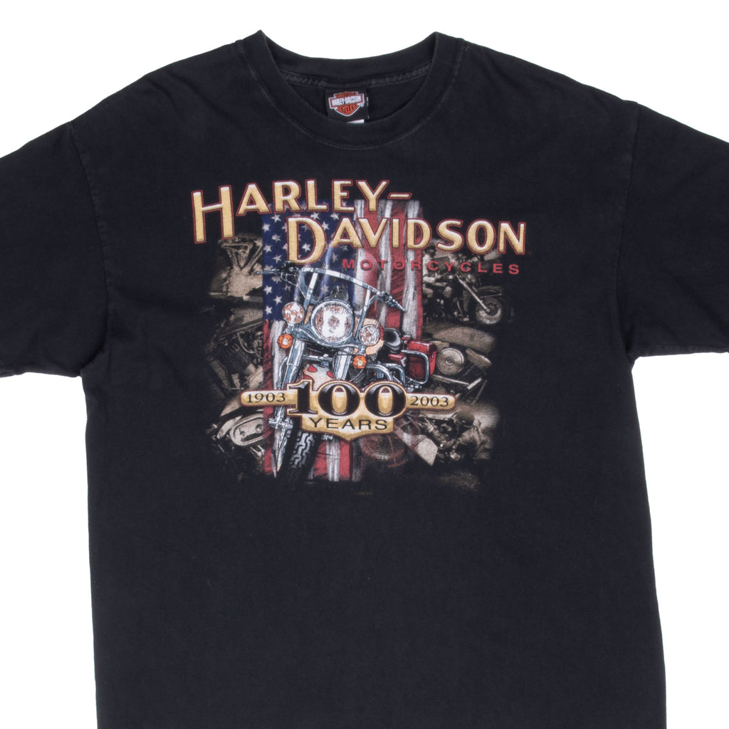 Vintage Harley Davidson 100 Years Anniversary Tee Shirt 2003 Size Large Made In Usa
