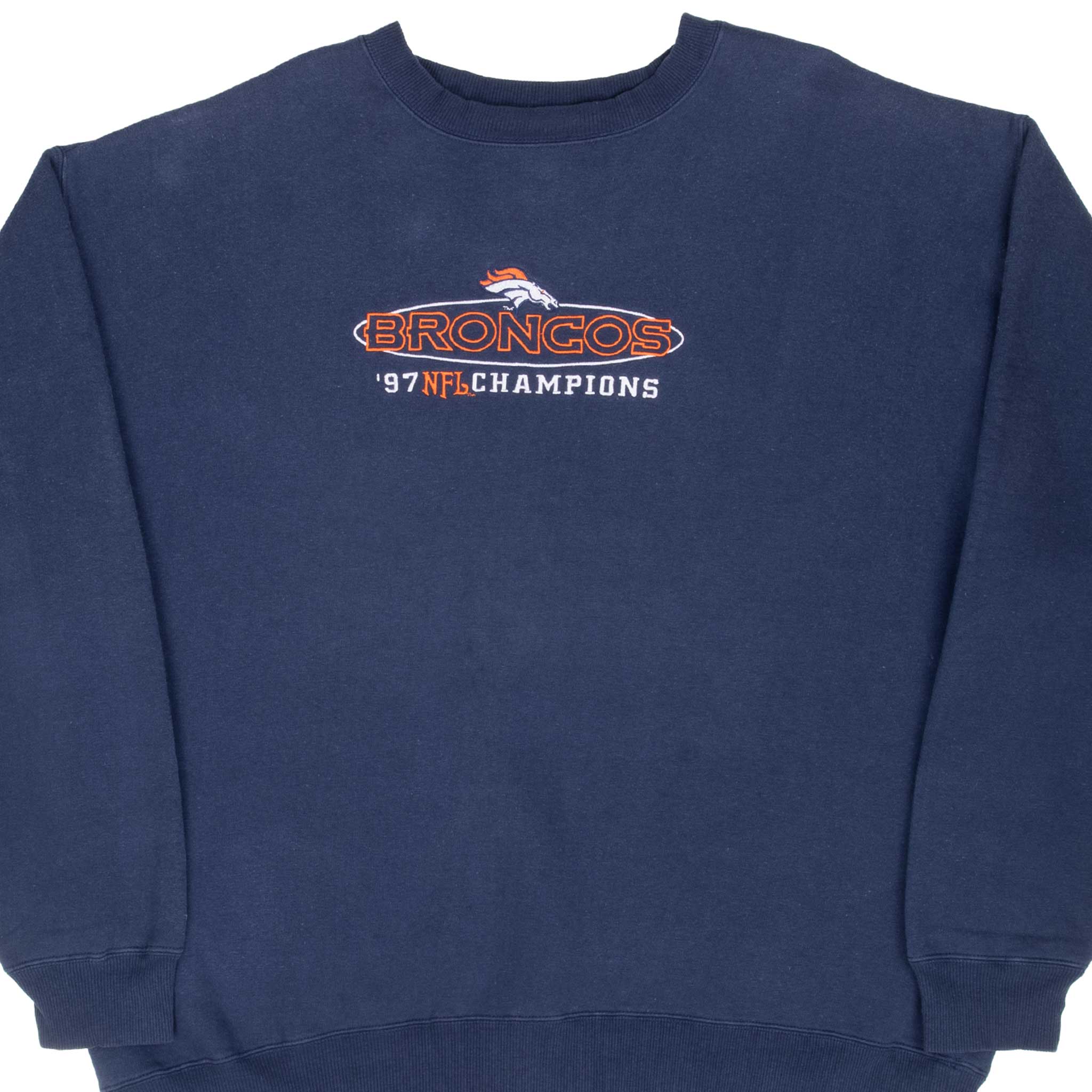 Vintage Nfl Denver Broncos 1997 Champions Embroidered Sweatshirt Size XL