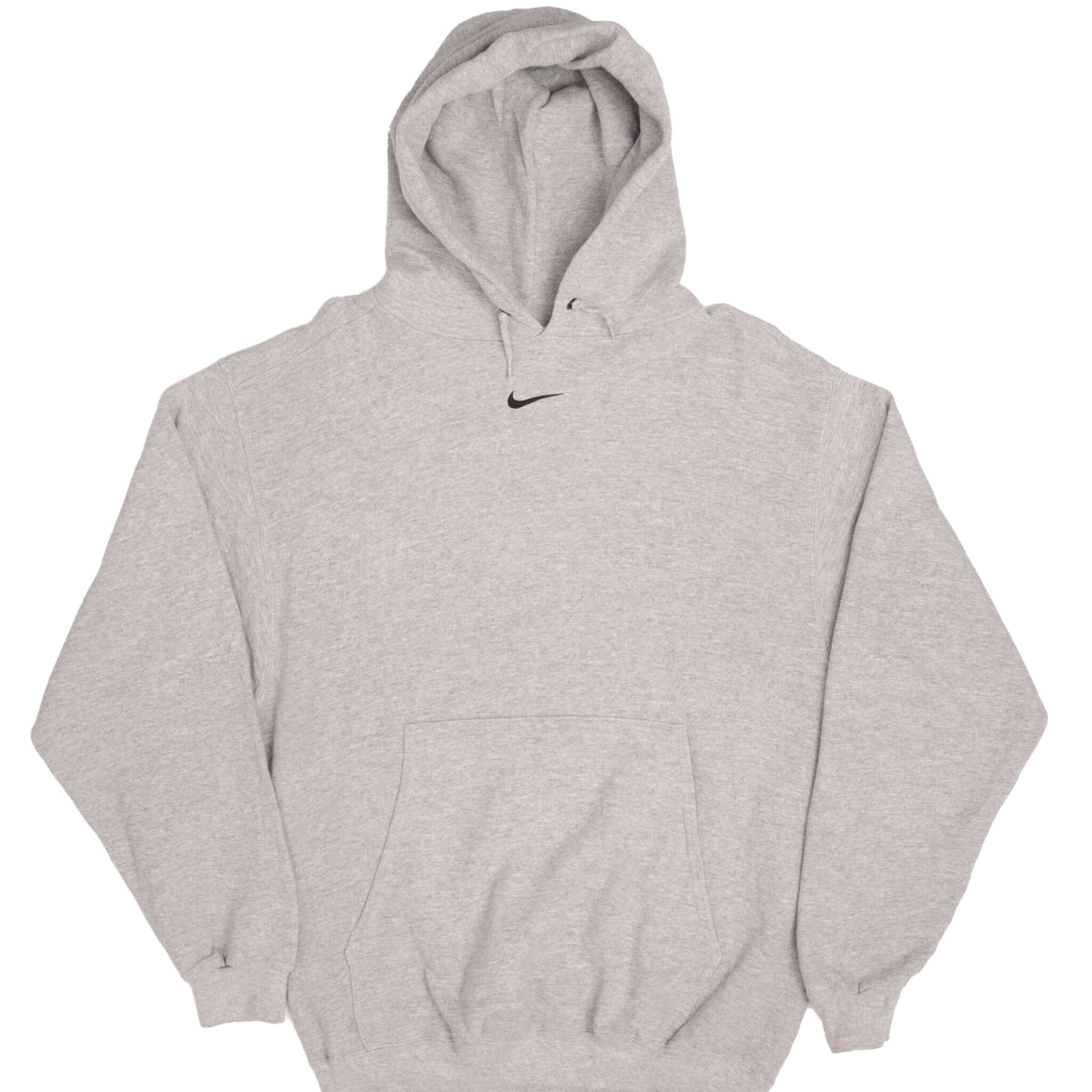 VINTAGE NIKE CENTER SWOOSH GREY TRAVIS SCOTT HOODIE 1990S MEDIUM