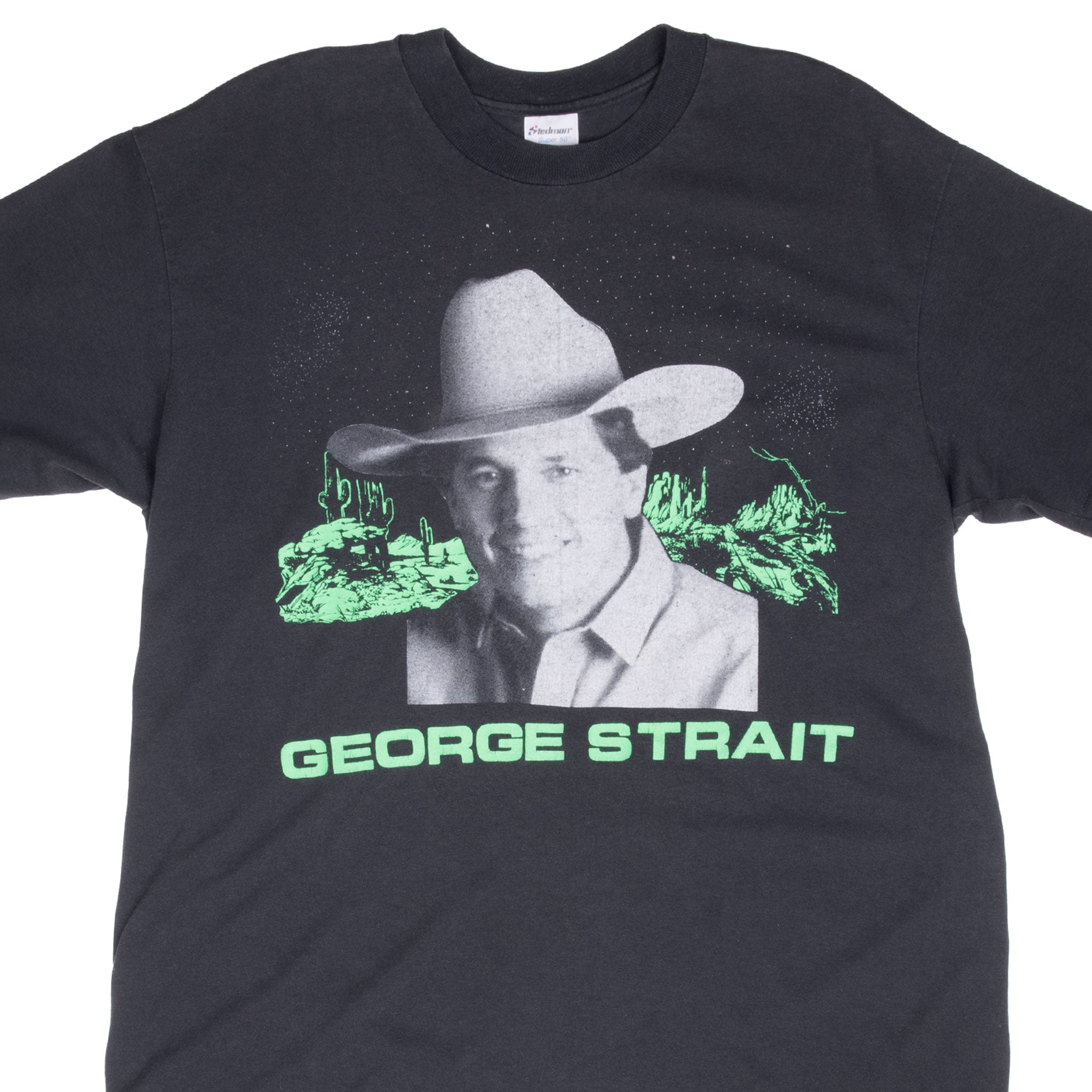 Vintage George Strait Entertainer Of The Year Early 1990S Tee Shirt Large Made In Usa With Single Stitch Sleeves