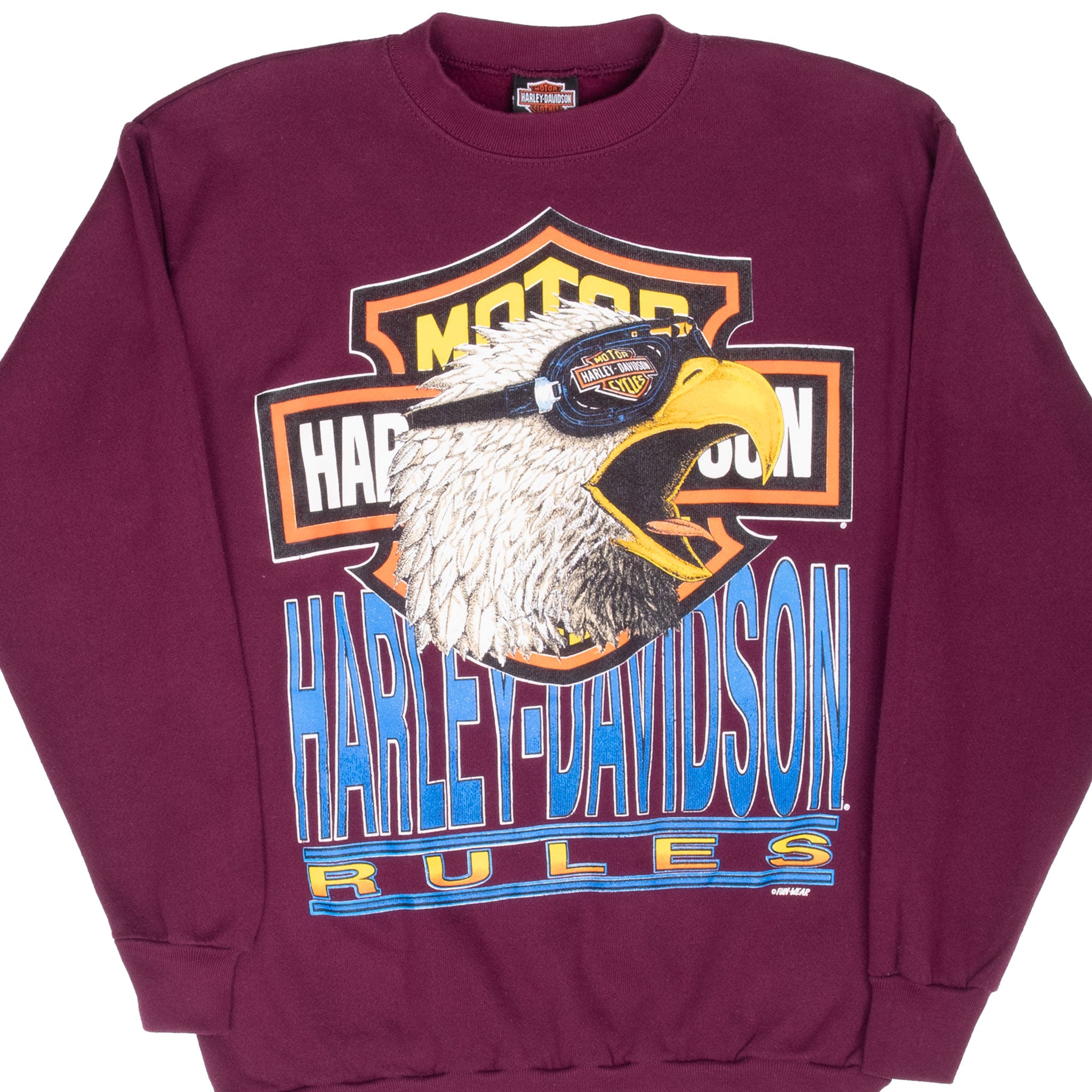 Vintage Harley Davidson Eagle Sweatshirt 1980S Size Medium Made In Usa