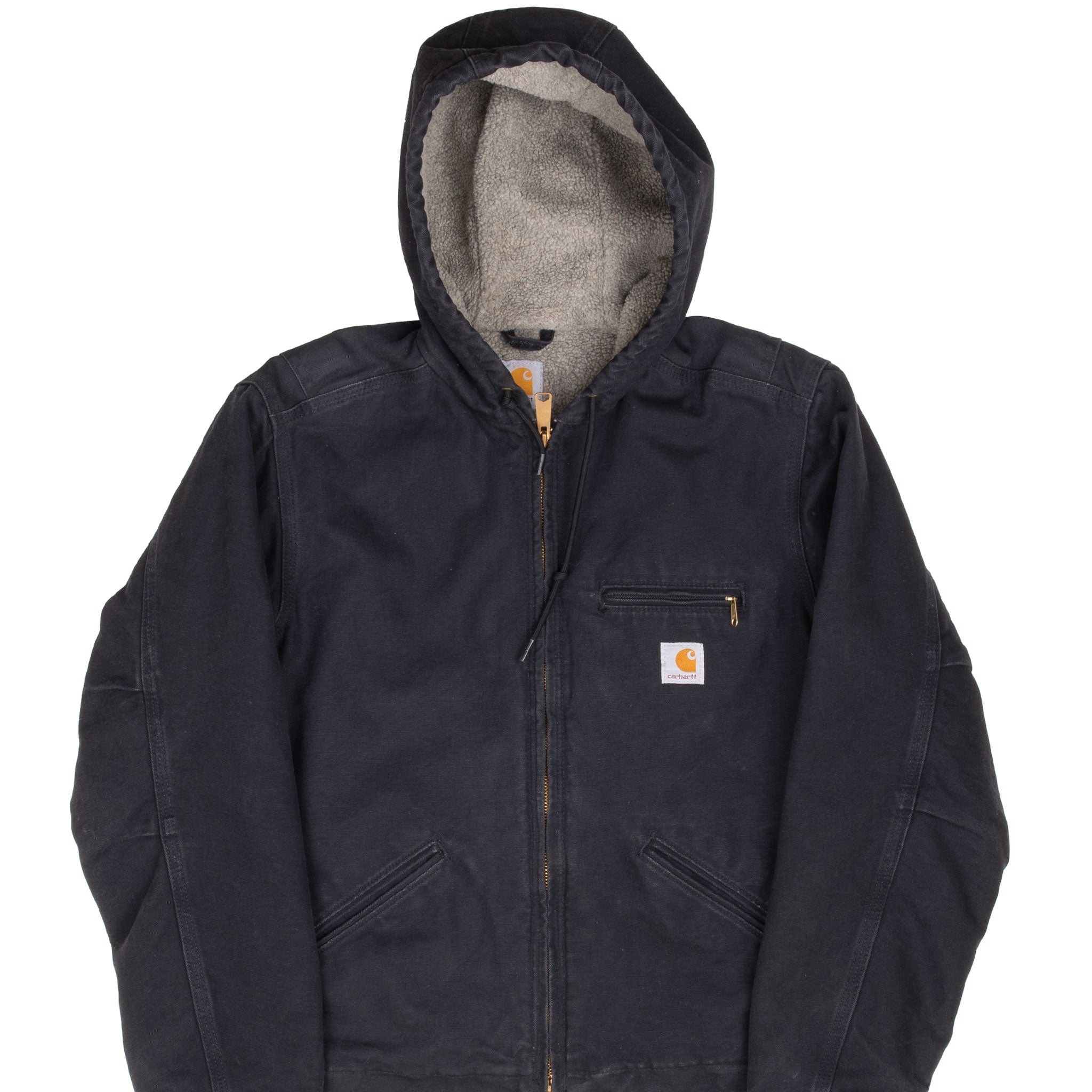 Vintage Carhartt Black Sherpa Lined Woman Active Jacket Wj141Blk Size Small