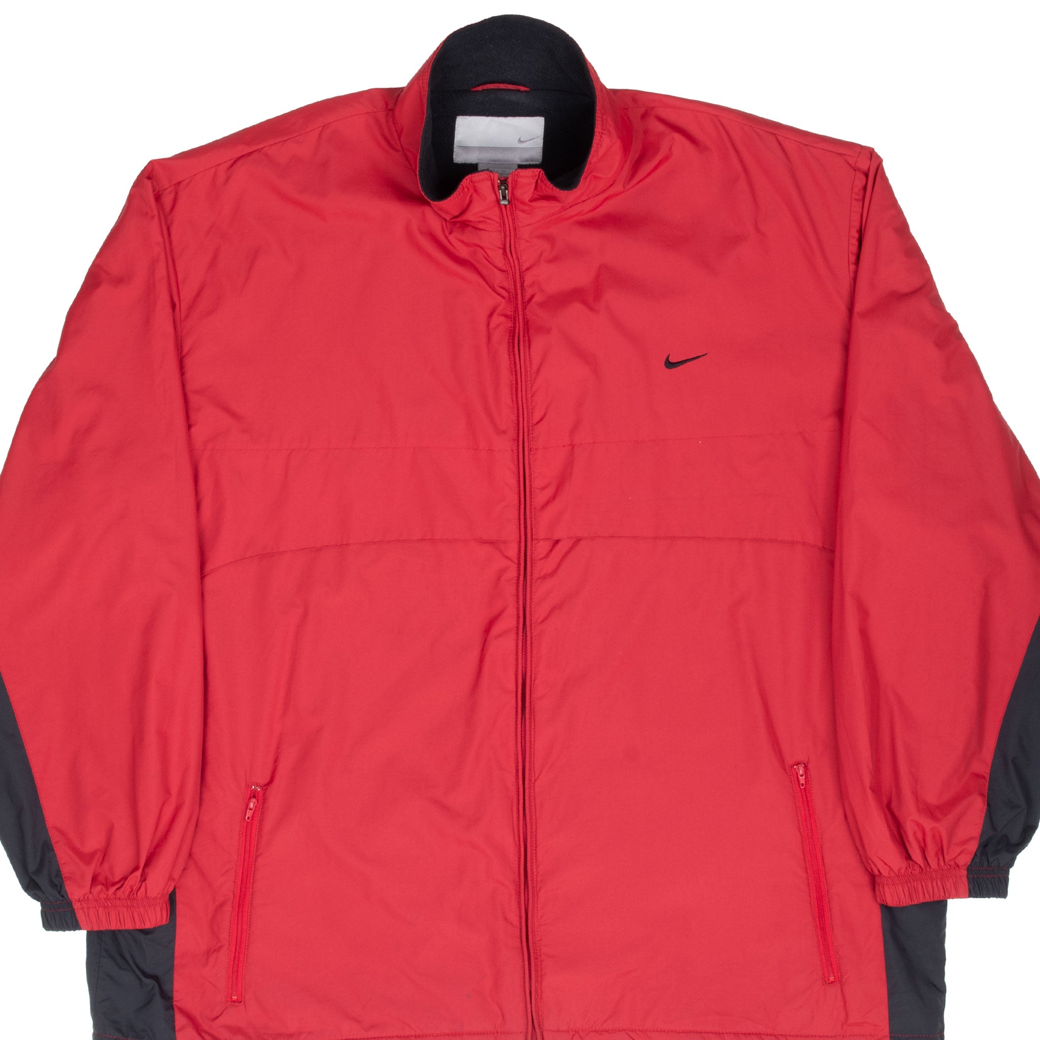 Vintage Nike Classic Swoosh Windbreaker Red Jacket 2000S Size 2XL