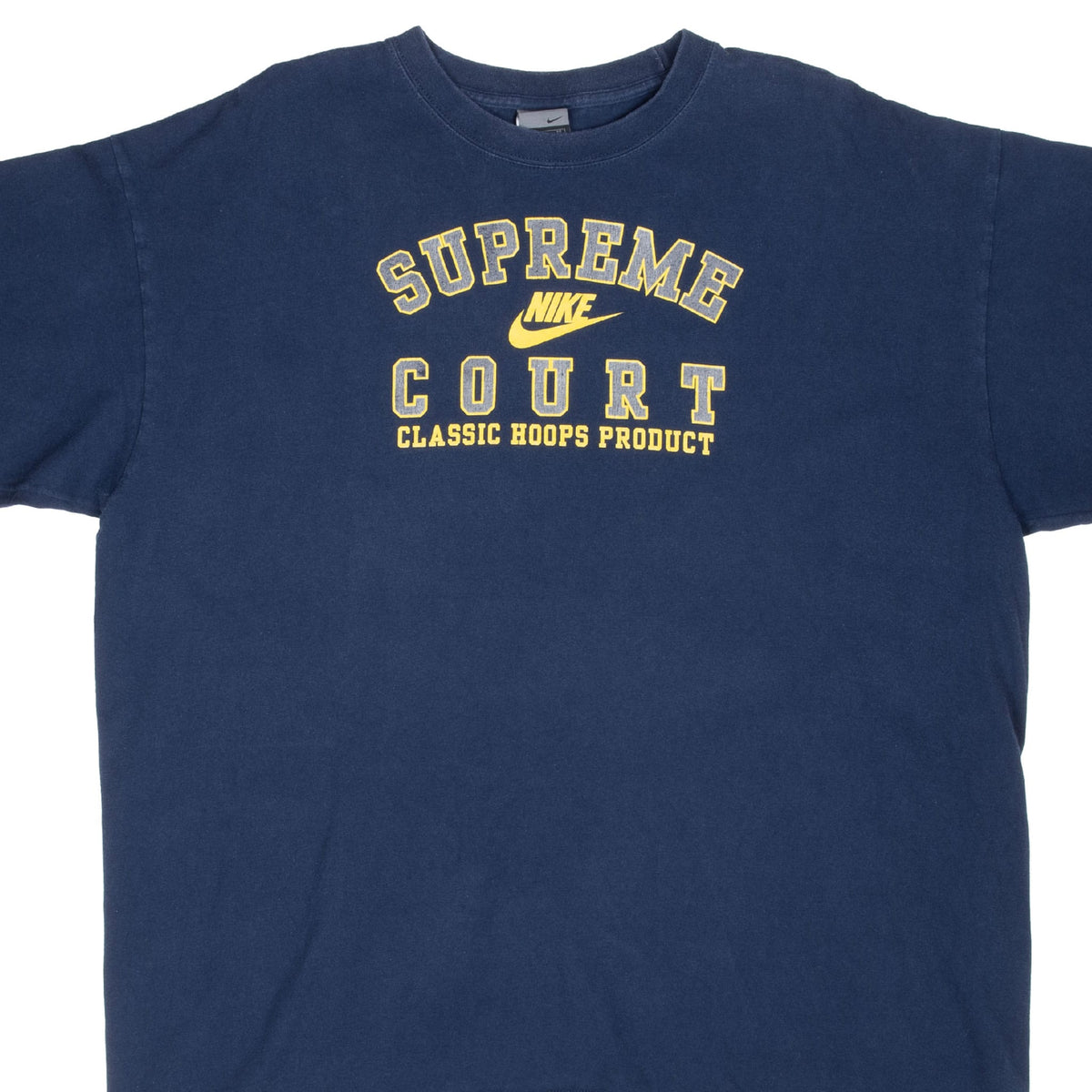 Vintage Nike Supreme Court Navy Blue Tee Shirt 2000S Size Xl
