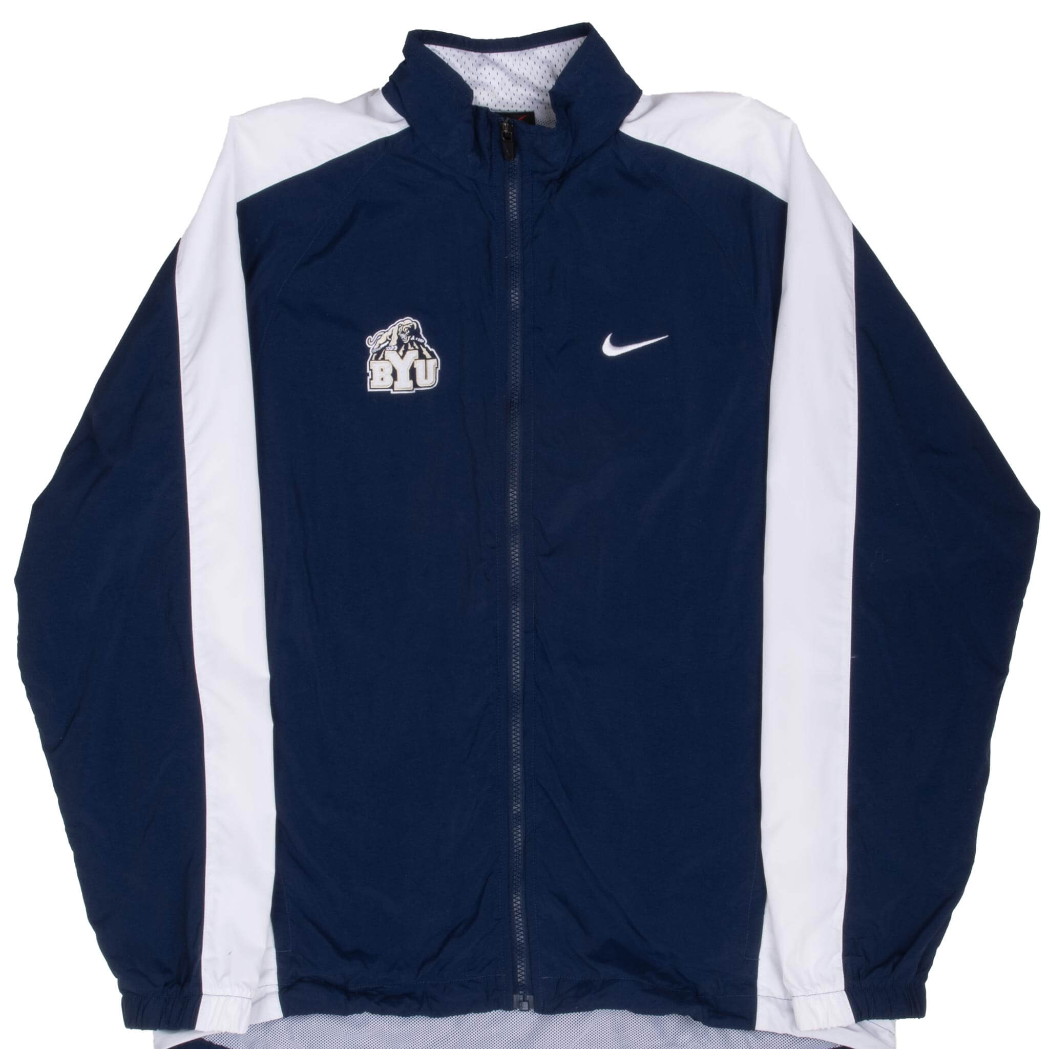 Vintage Nike Byu Brigham Young University Windbreaker Jacket 1990S Size Medium Made In Usa