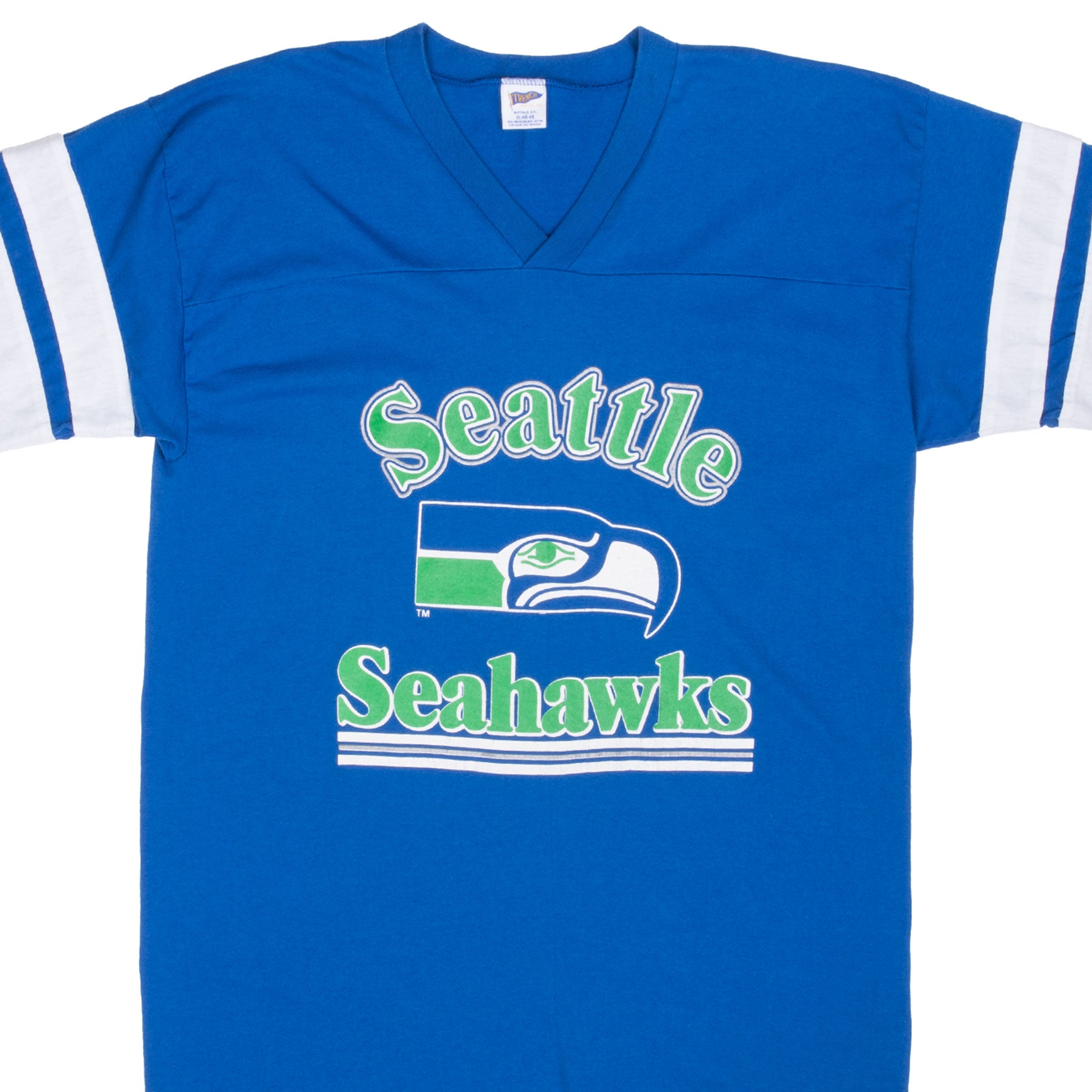 Vintage Nfl Seattle Seahawks Tee Shirt 1990S Size Large Made In Usa With Single Stitch Sleeves
