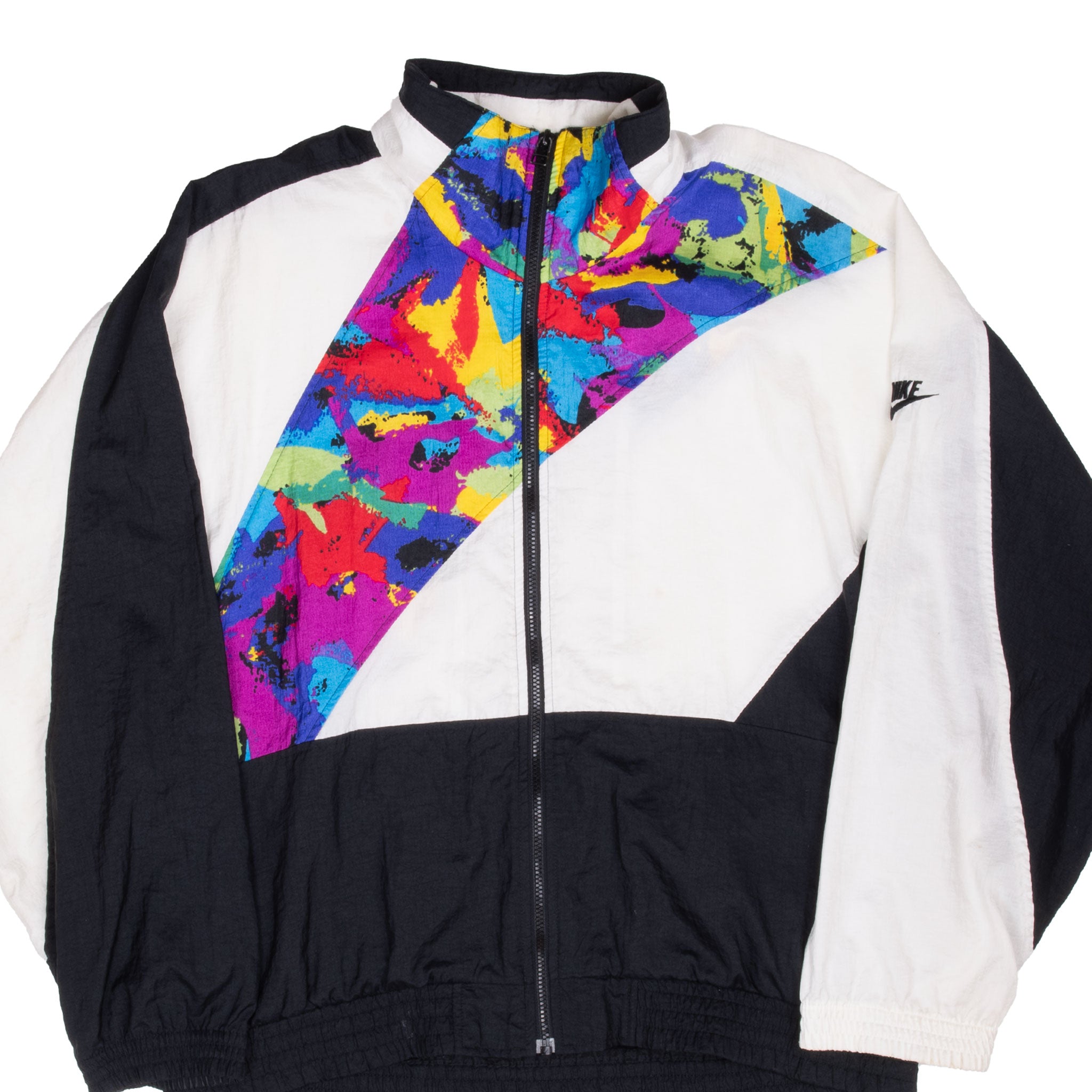 Vintage Nike Rainbow Windbreaker Jacket Late 1980S Size Large
