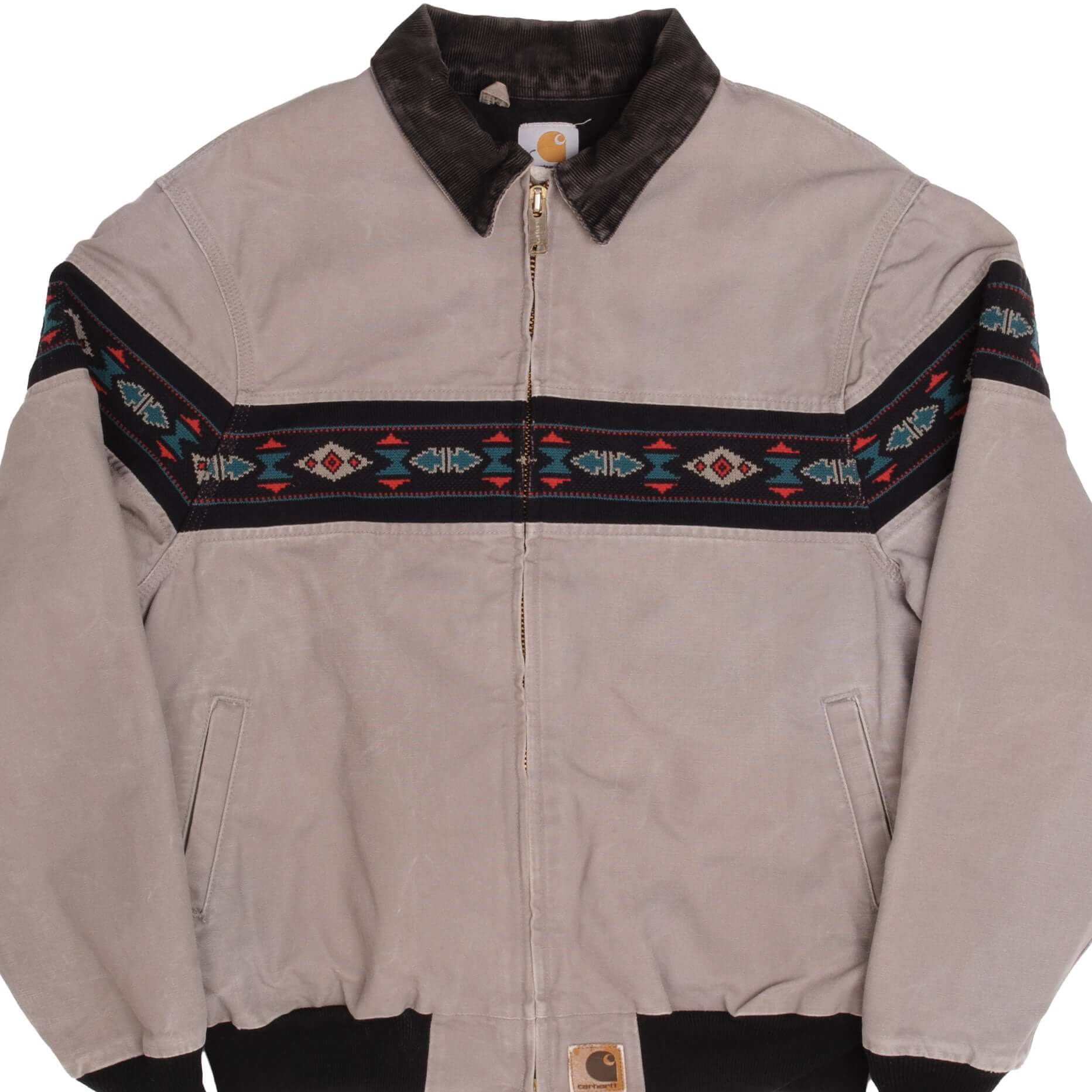 Vintage Carhartt Quilt Lined Aztec Jacket J77CMT Size XL