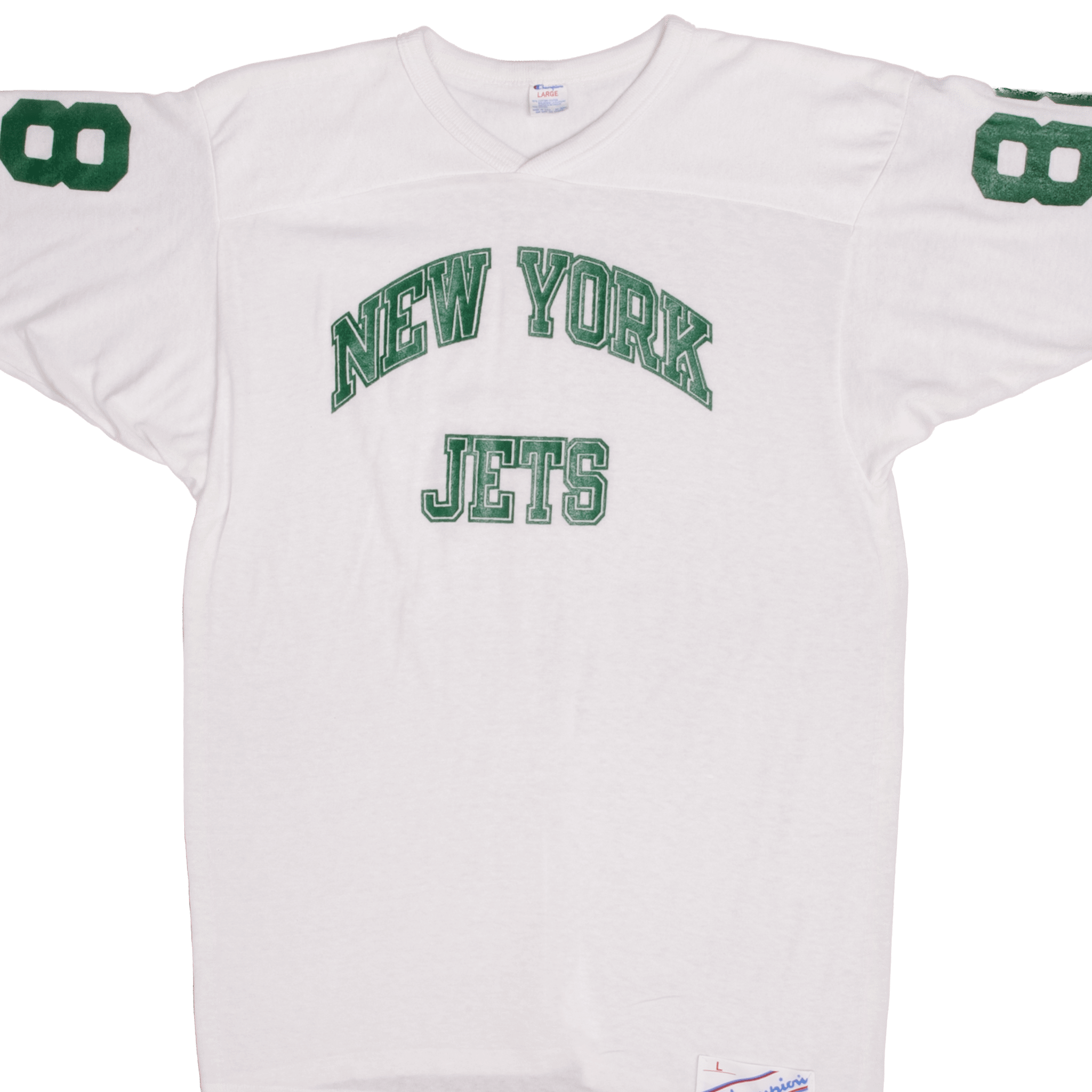 Vintage Champion NFL New York Jets 88 Jersey 1980S Size Large Made In USA