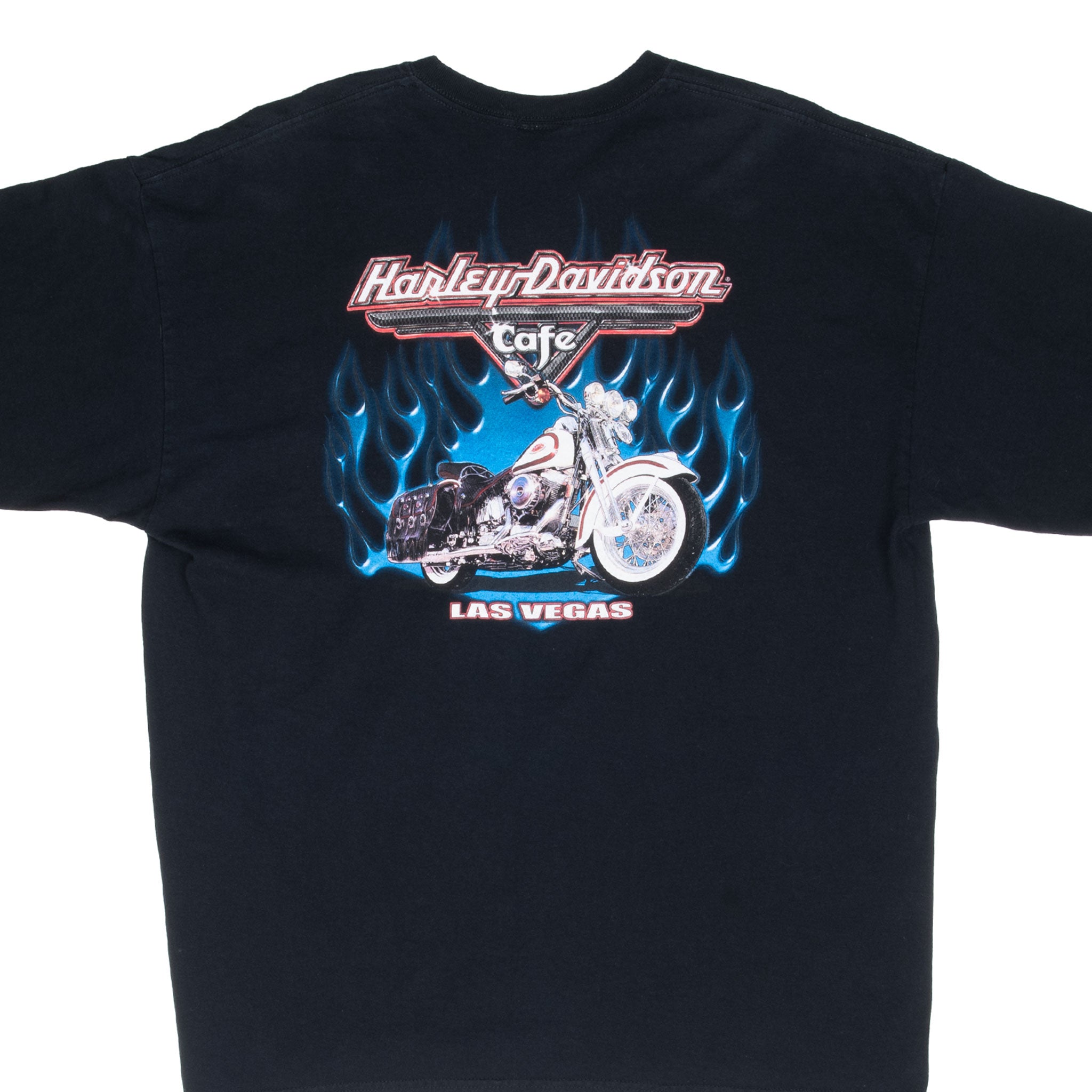 Vintage Harley Davidson Cafe Las Vegas Pocket Tee Shirt 2000S Size XL