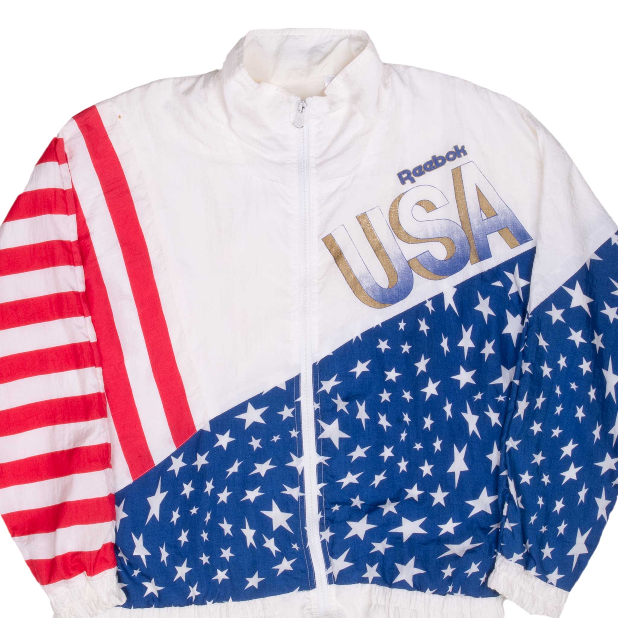 Vintage Reebok Usa Olympic Team 19992 Windbreaker Jacket Size Medium