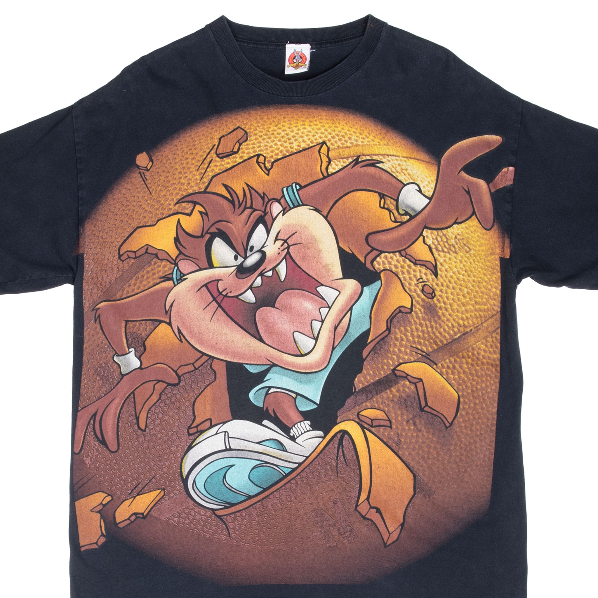 Vintage All Over Print Looney Tunes Taz Tee Shirt 1997 Size XL