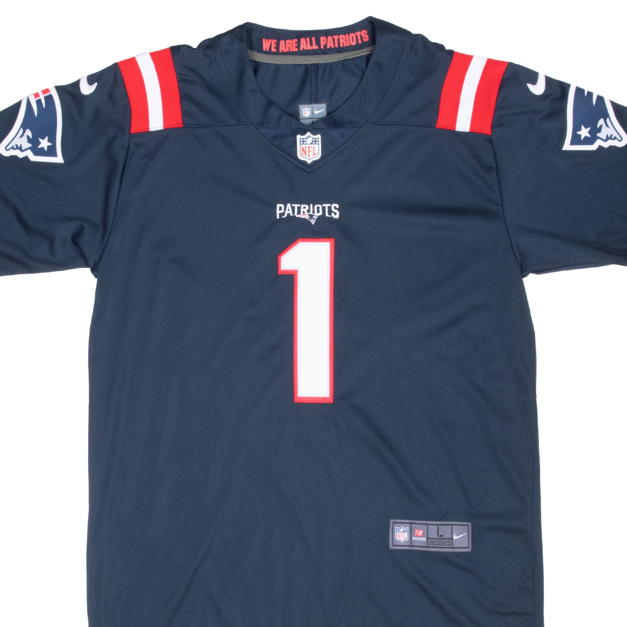 Vintage Nfl New England Patriots Newton #1 Nike Jersey 2011 Size Large Deadstock