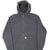 Vintage Carhartt Heavyweight Sherpa Lined Full Zip Grey Hoodie Sweatshirt Size 2XL
