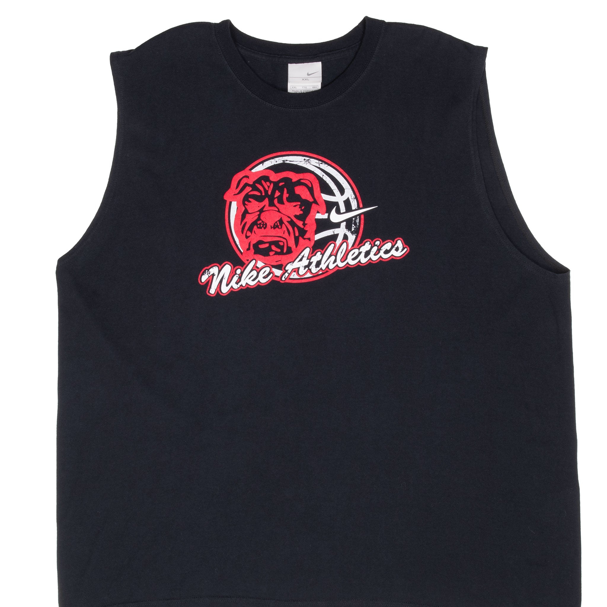 VINTAGE NIKE ATHLETICS BASKETBALL BULLDOG BLACK TANK TOP TEE SHIRT 2000S 2XL