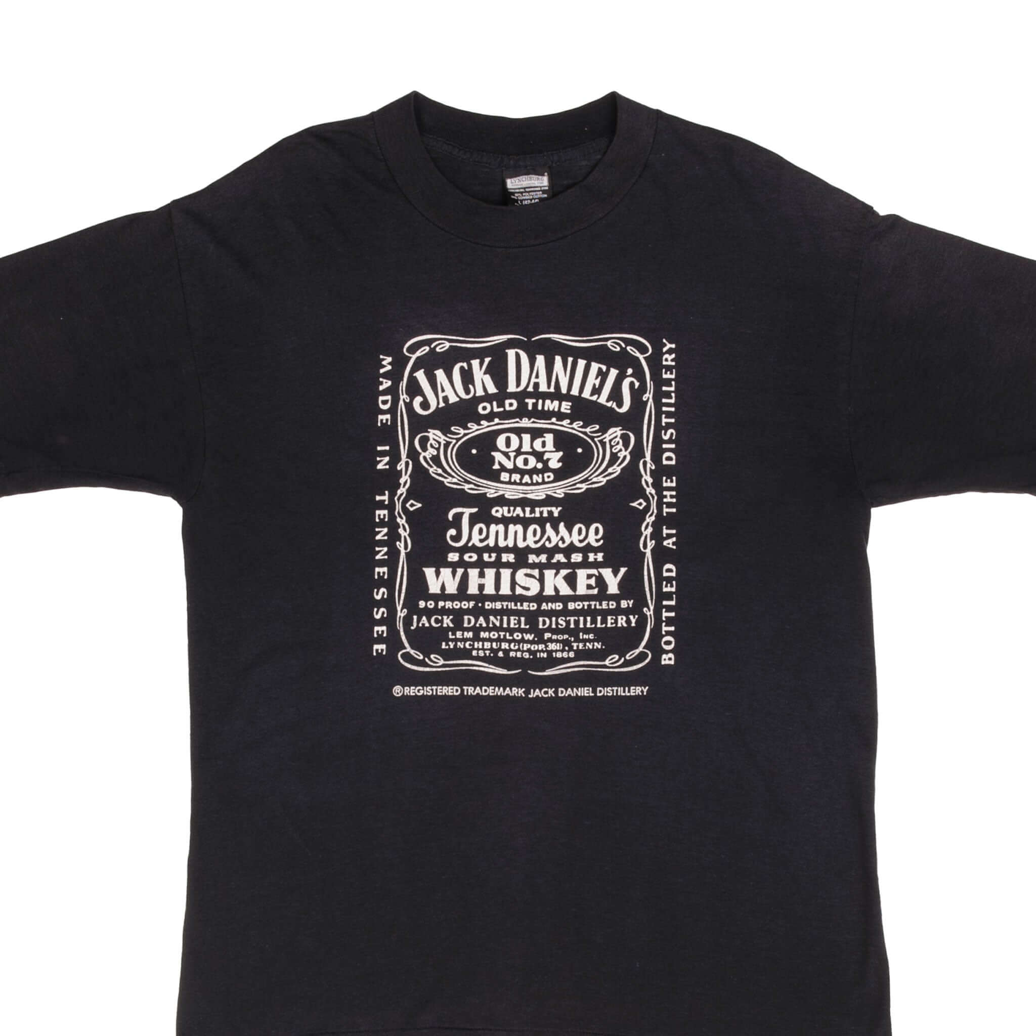 Vintage Jack Daniel's Tennessee Whiskey Tee Shirt 1980S Size Medium Made In Usa With Single Stitch Sleeves