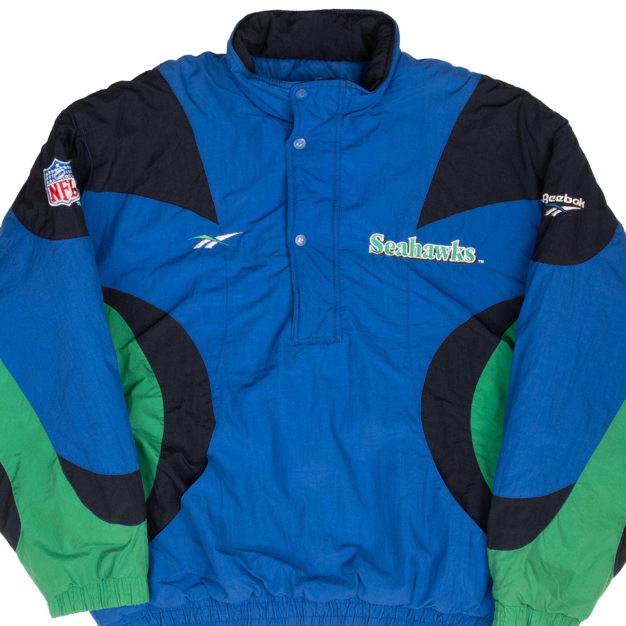 Vintage Nfl Seattle Seahawks Heavy Pullover Reebok Jacket Size XL 1990S