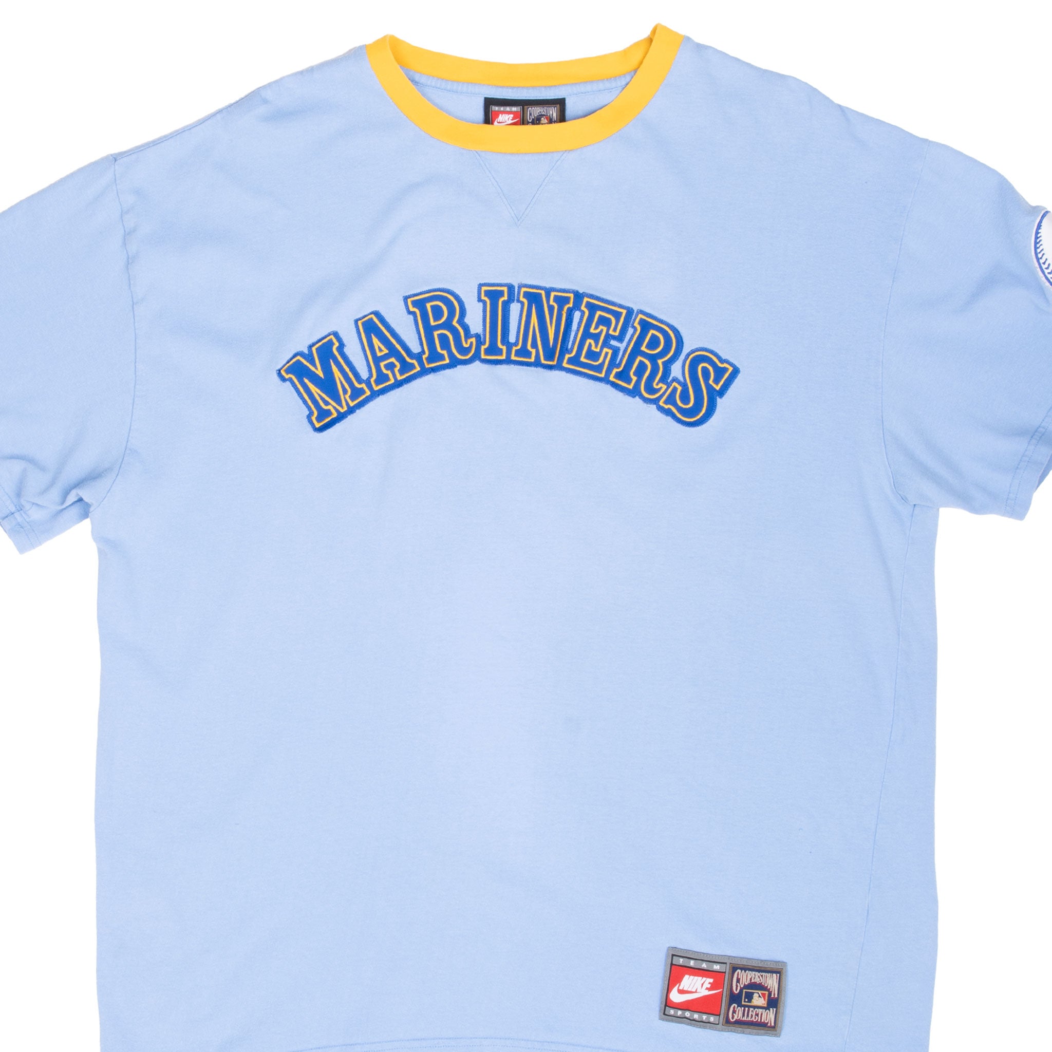 VINTAGE MLB SEATTLE MARINERS EMBROIDERED 1990S NIKE TEE SHIRT XL