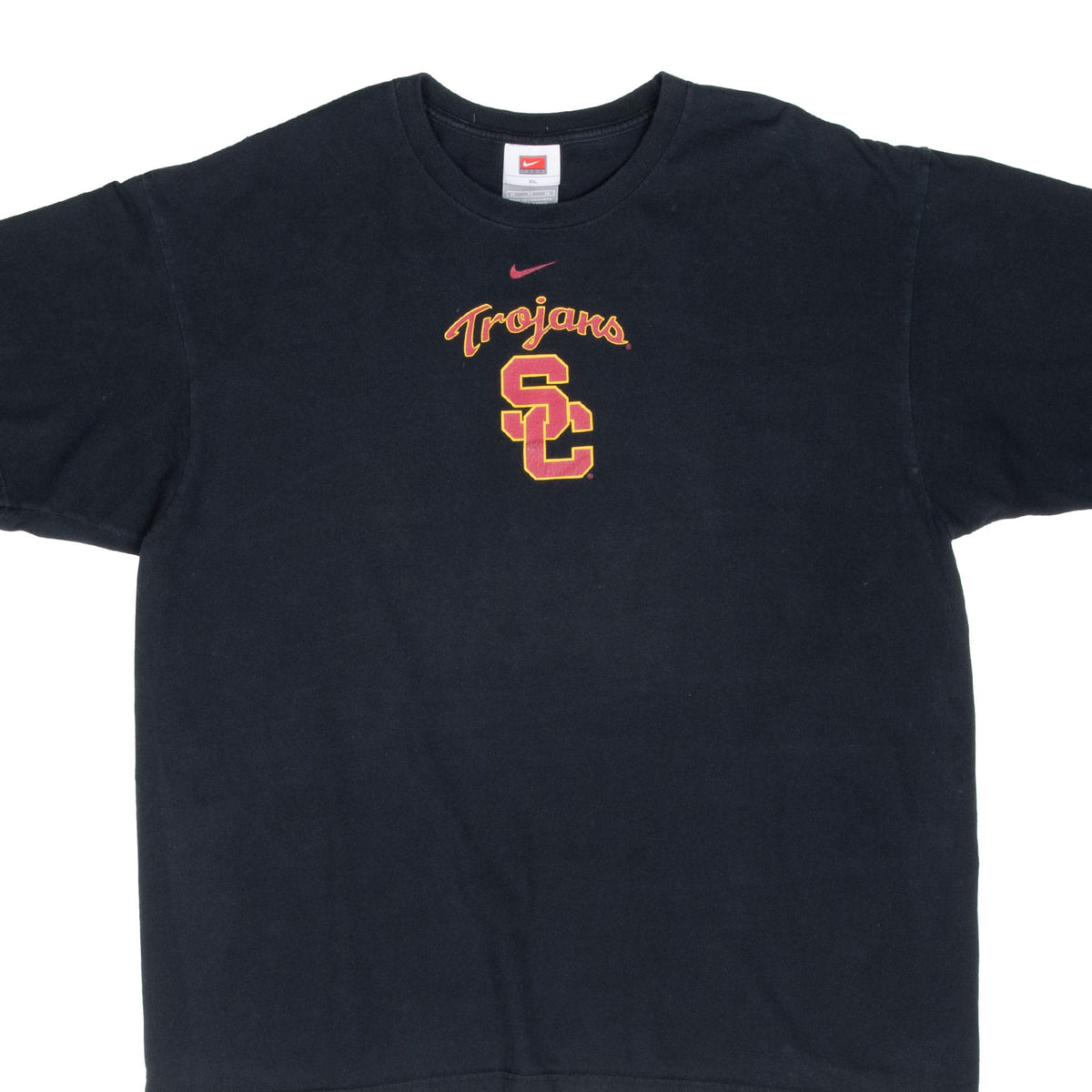 Vintage Usc Trojans Nike Swoosh Black Tee Shirt 2000S Size XL