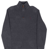 Vintage Polo Ralph Lauren Dark Grey Quarter 1/4 Zip Sweater 1990S Size Small