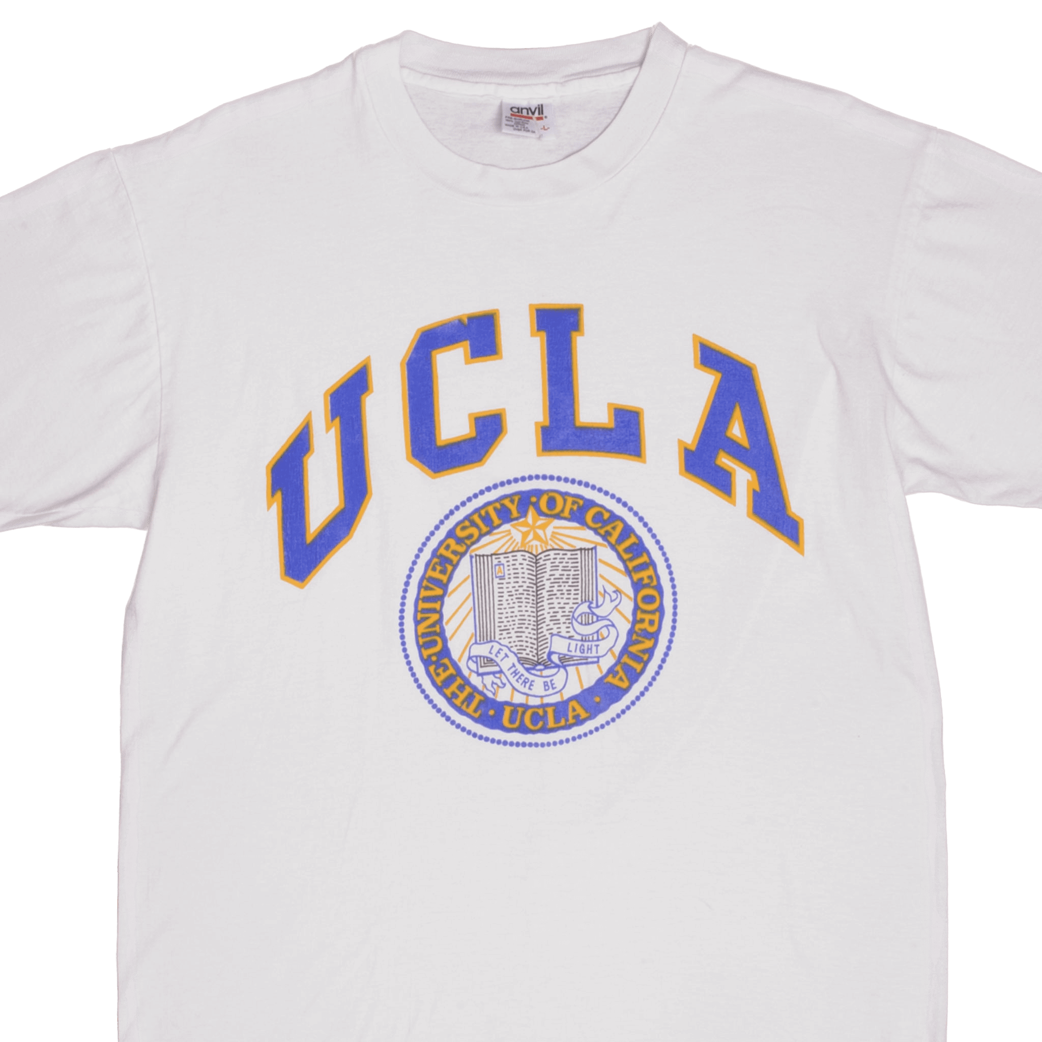 Vintage UCLA University of California Los Angeles Tee Shirt 1990S Size Large Made In USA With Single Stitch Sleeves