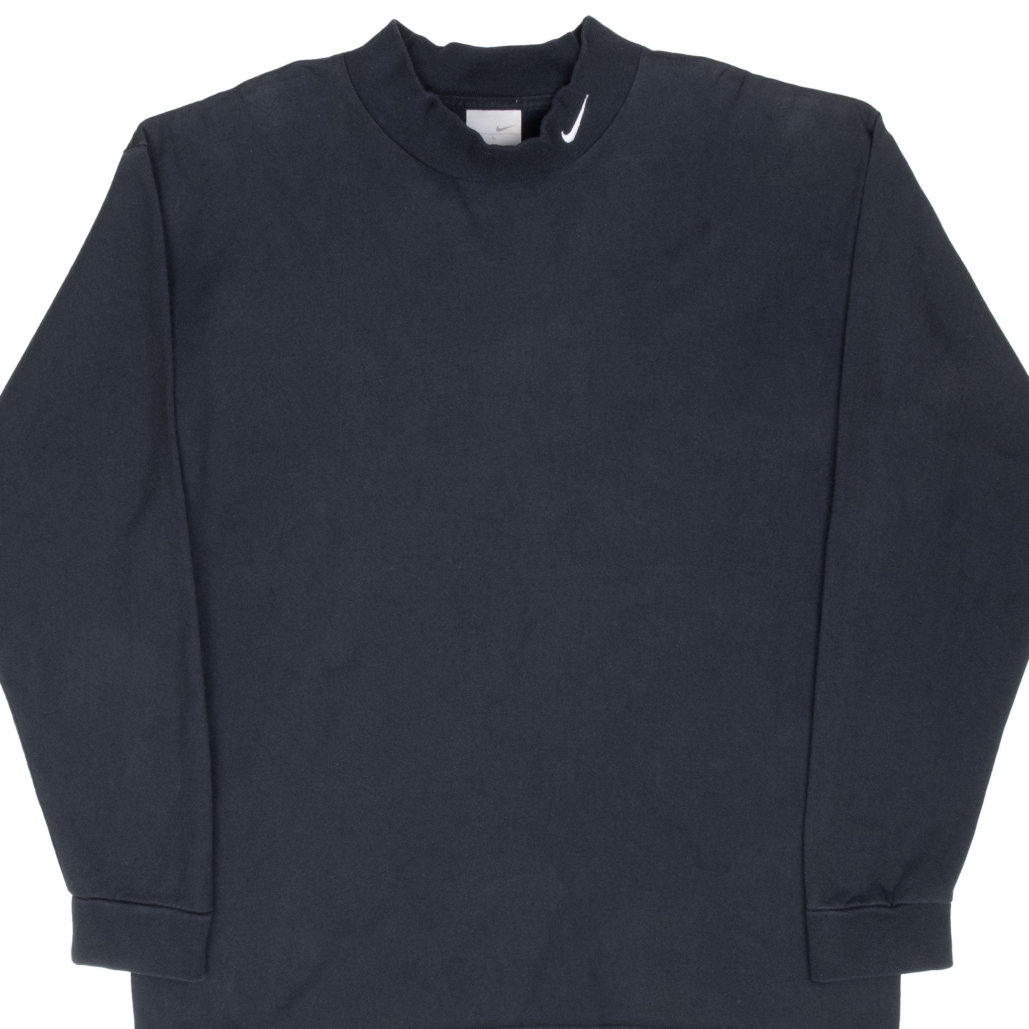 Vintage Nike Black Long Sleeve Turtle Neck Tee Shirt 2000S Size Large
