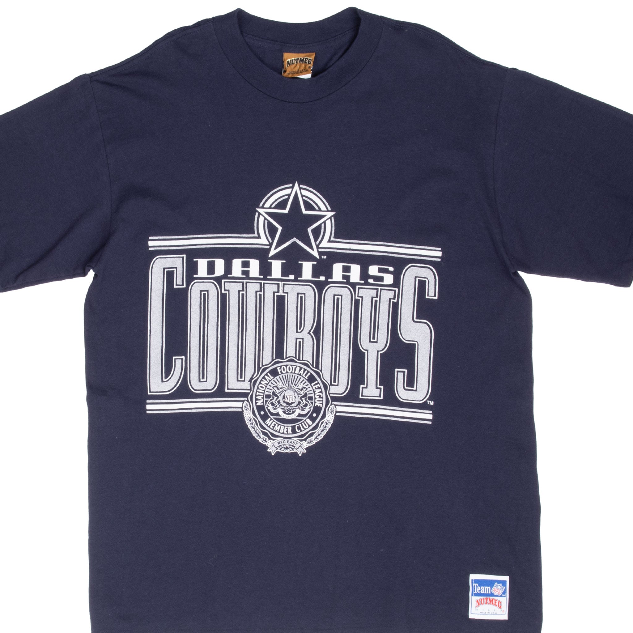 Vintage Nfl Dallas Cowboys 1990S Tee Shirt Size Large Made In Usa With Single Stitch Sleeves