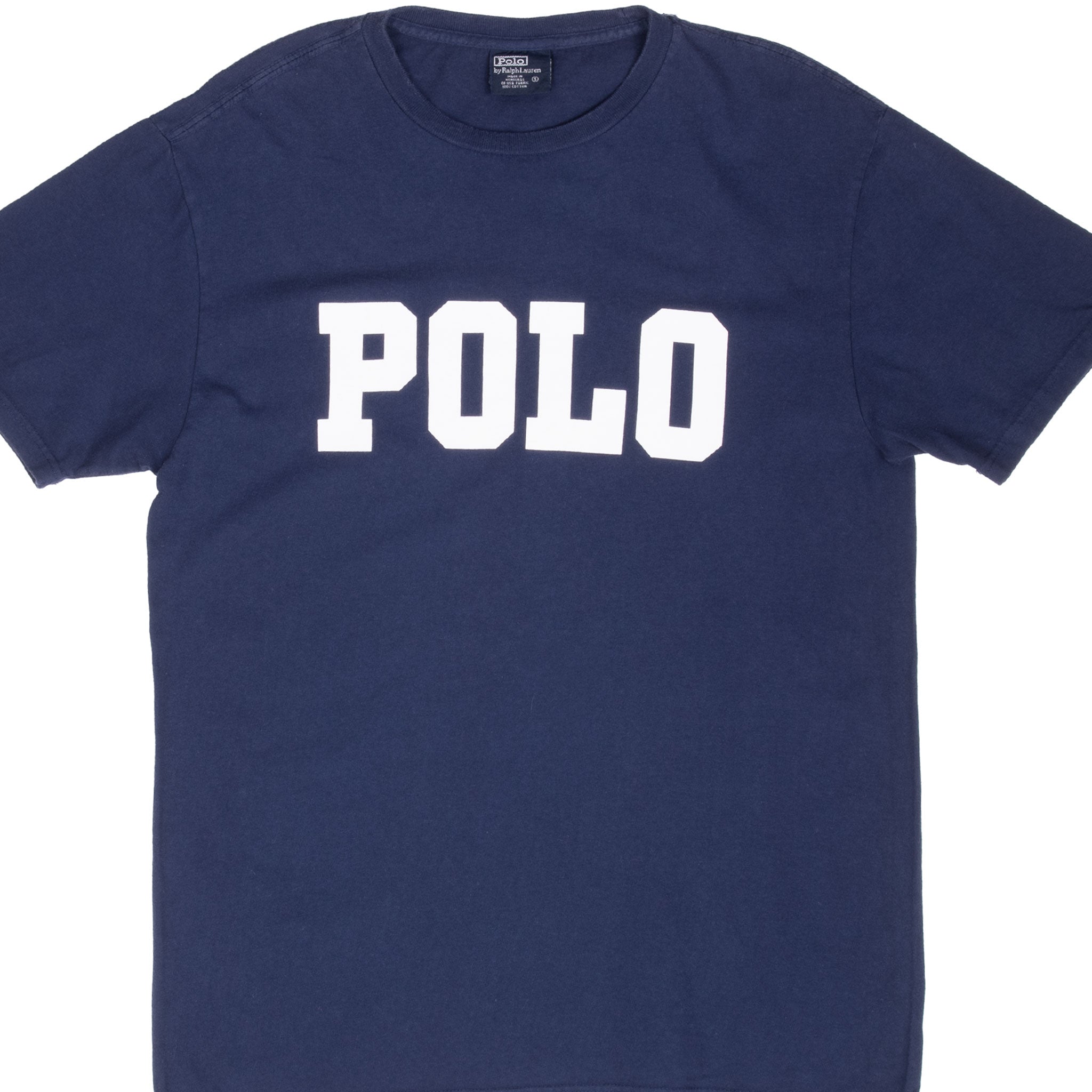 VINTAGE RALPH LAUREN POLO BLUE TEE SHIRT 1990S SIZE SMALL