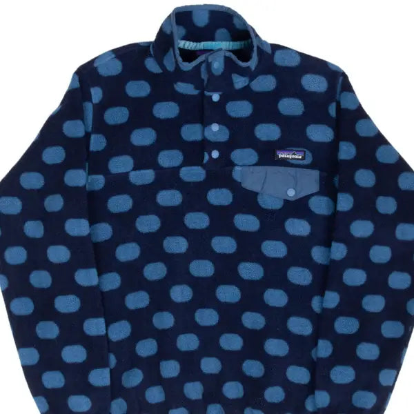 Vintage Patagonia Snap T Synchilla Blue Polka Dot Woman Fleece Jacket Size Medium Women
STY25455FA14