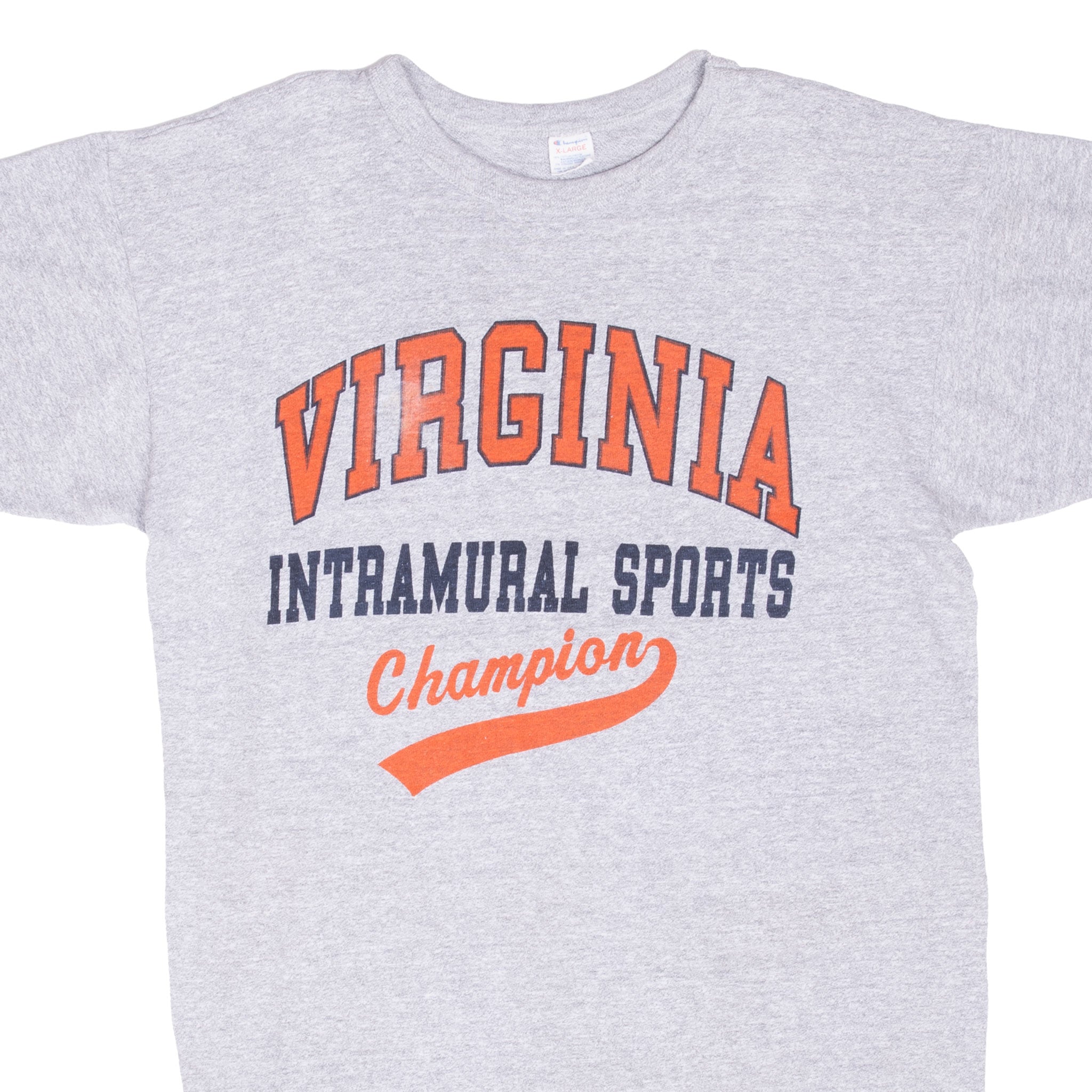 Vintage Champion Virginia Intramural Sports Tee Shirt Early 1980S Size Large Made In Usa With Single Stitch Sleeves
