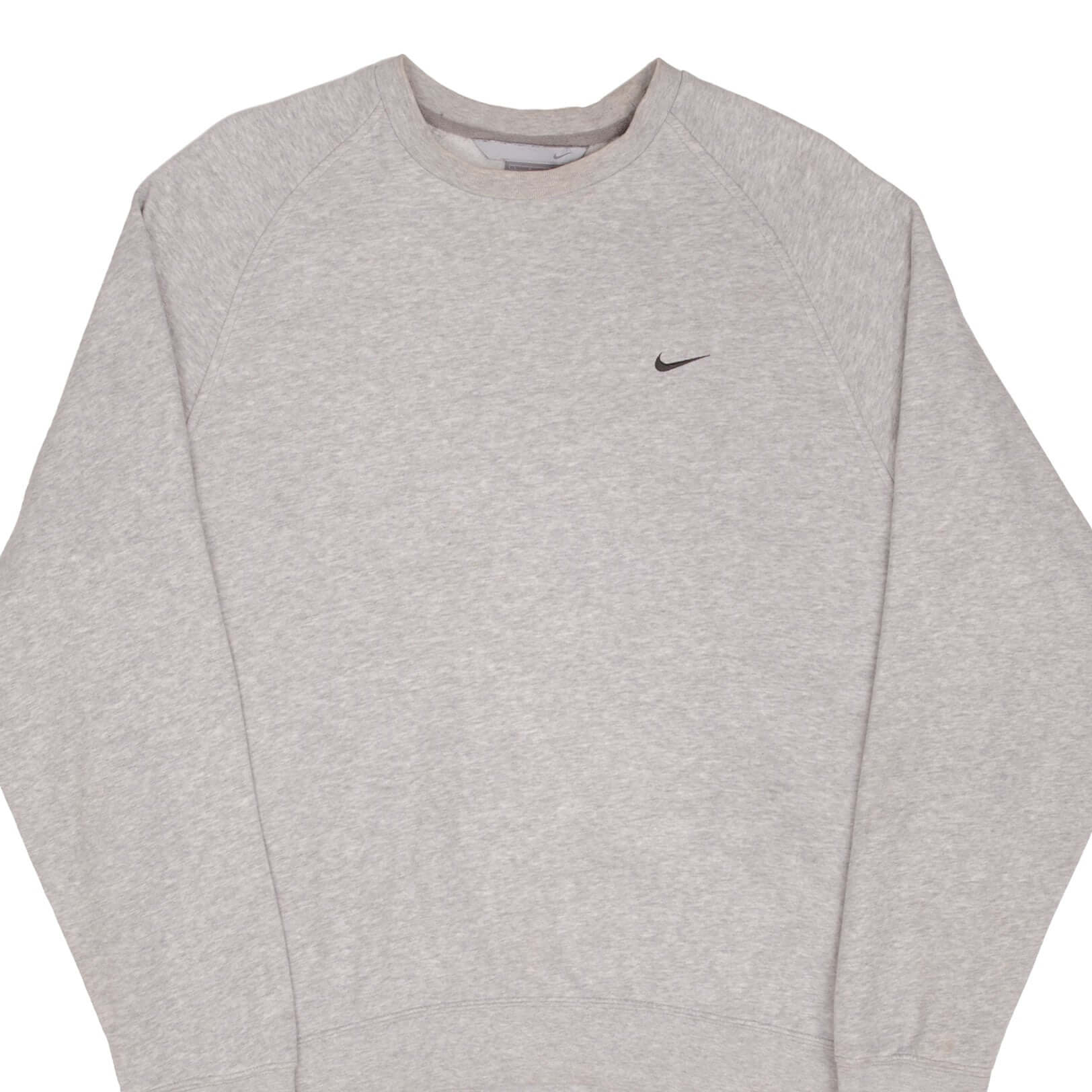 Vintage Nike Classic Swoosh Gray Crewneck Sweatshirt 2000S Size Large