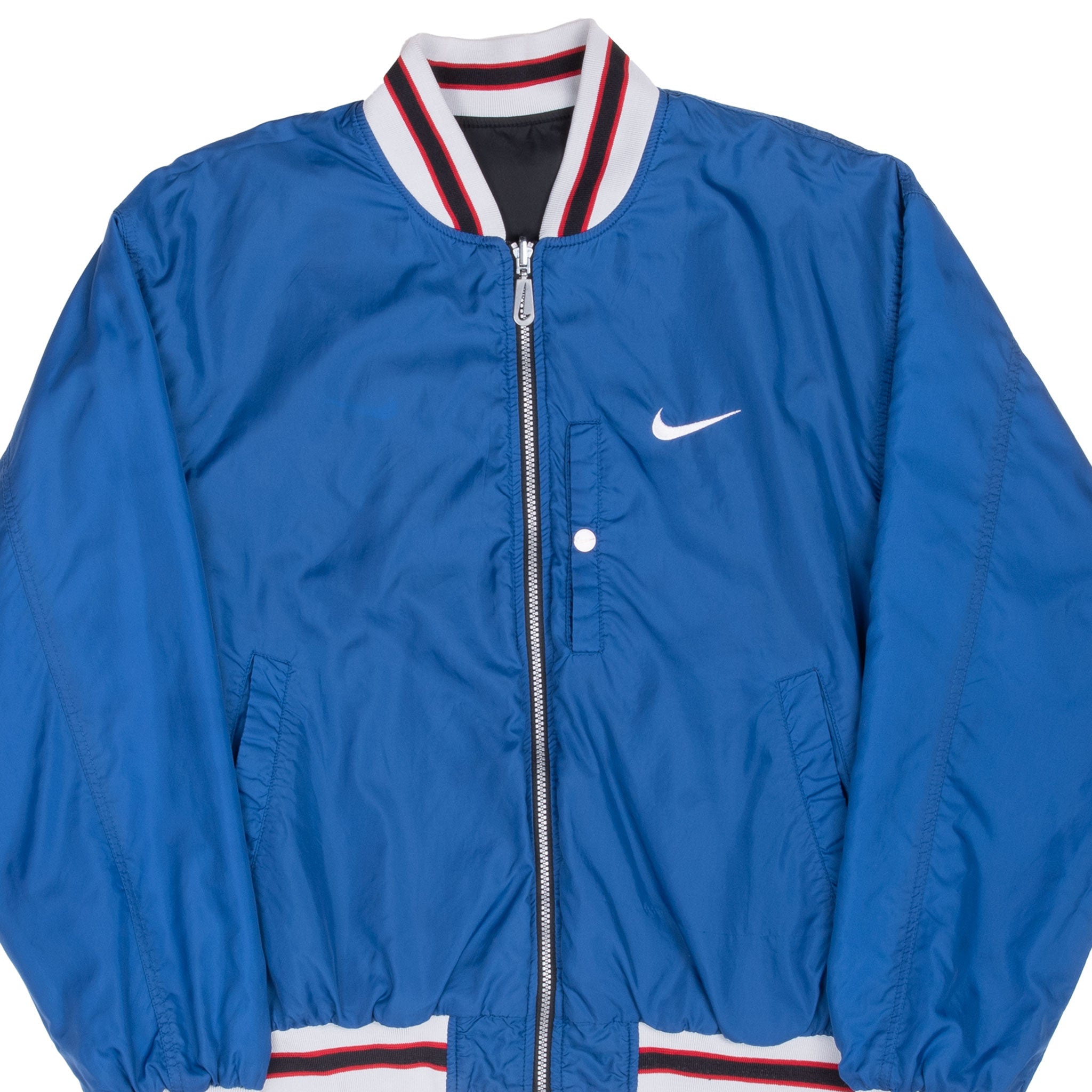 Vintage Nike Swoosh Reversible Bomber Jacket 1990S Size Medium