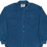 Vintage Levis Cyan Pocket Denim Shirt 1990S Size Large