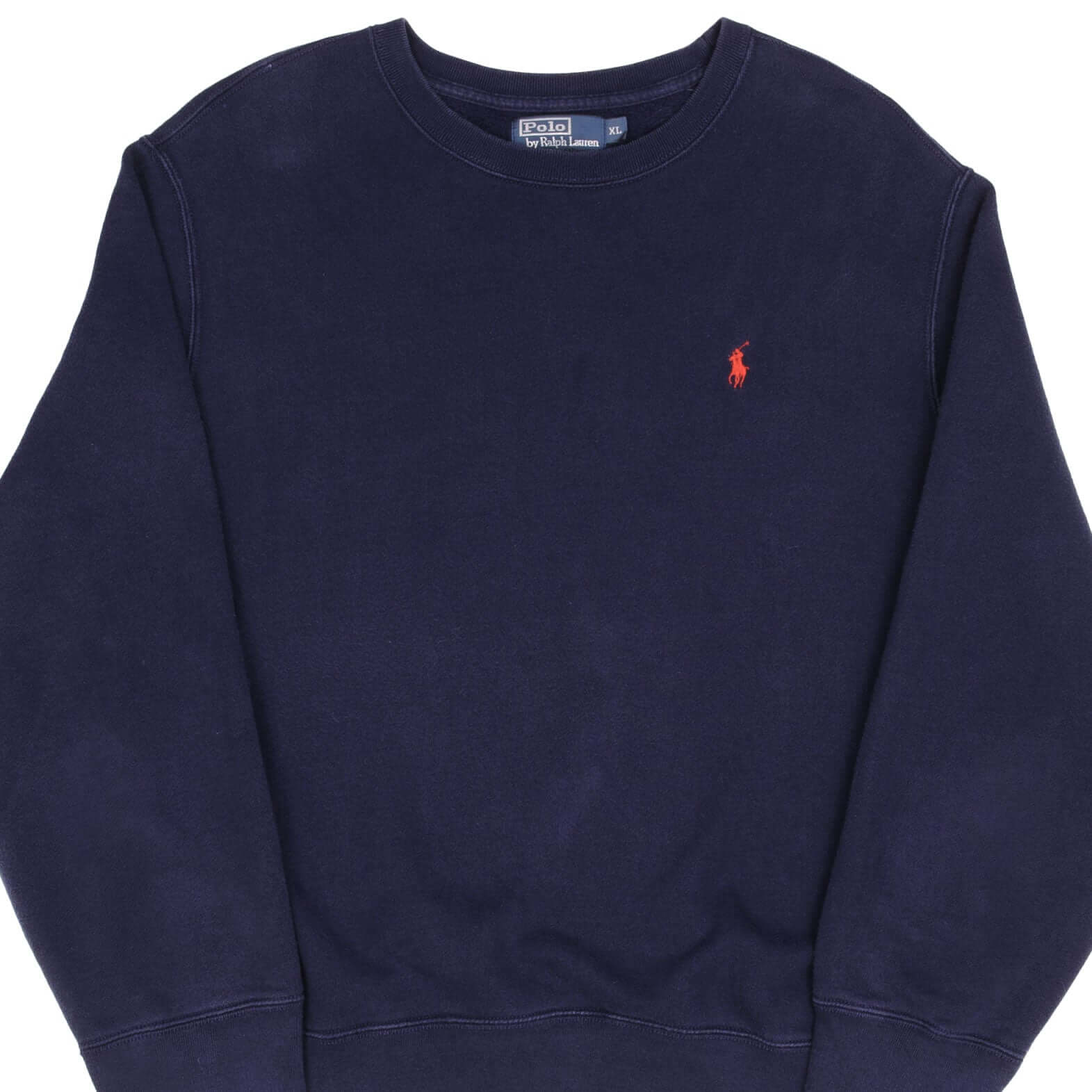 Vintage Polo Ralph Lauren Classic Crewneck Heavyweight Navy Blue Sweatshirt Size Xl 1990S