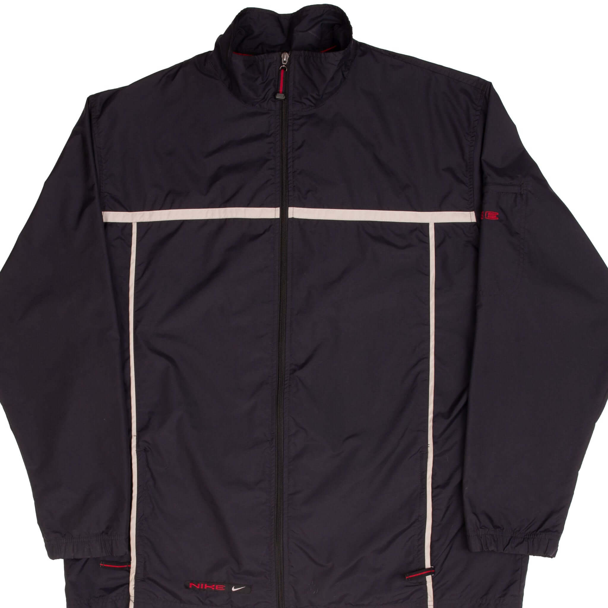 Vintage Nike Classic Black Windbreaker Jacket 2000S Size 2XL