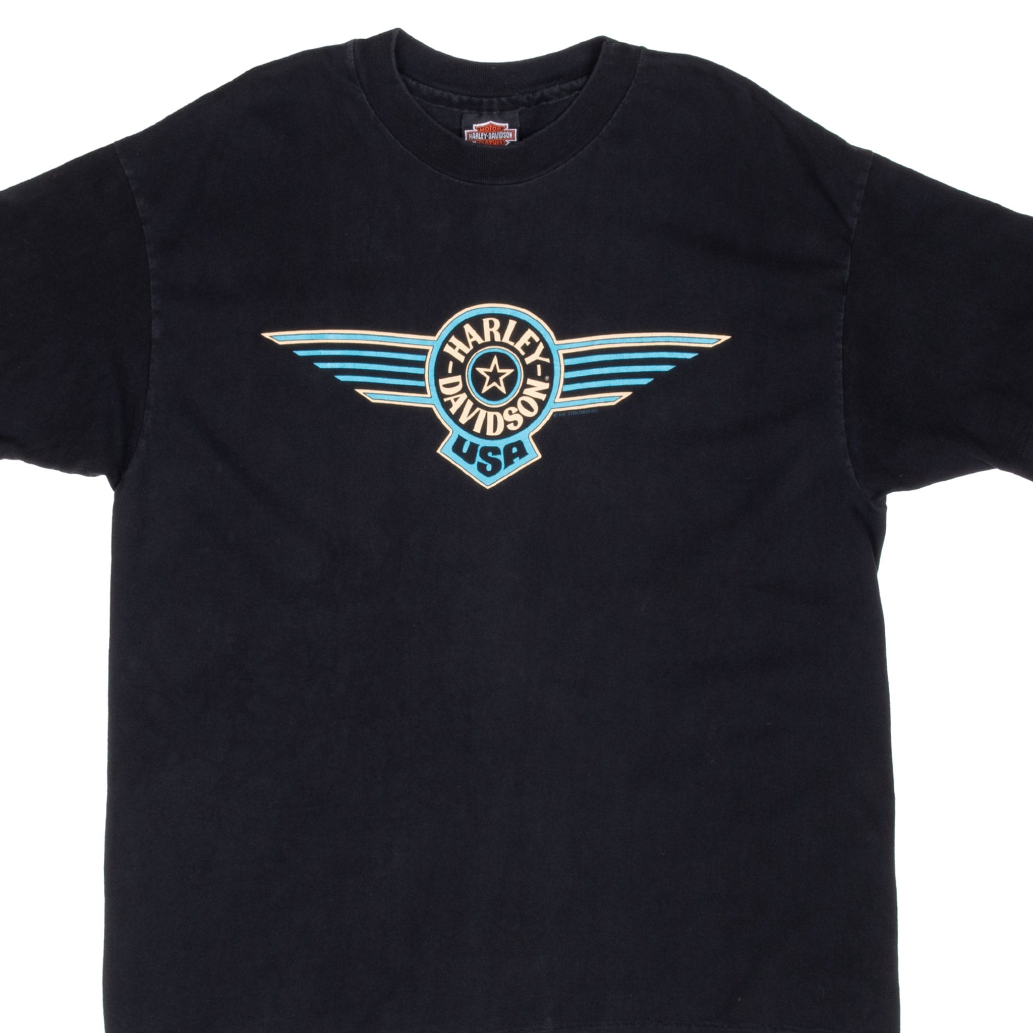 Vintage Harley Davidson Kirkland Washington 1987 Tee Shirt Size XL Made In Usa With Single Stitch Sleeves