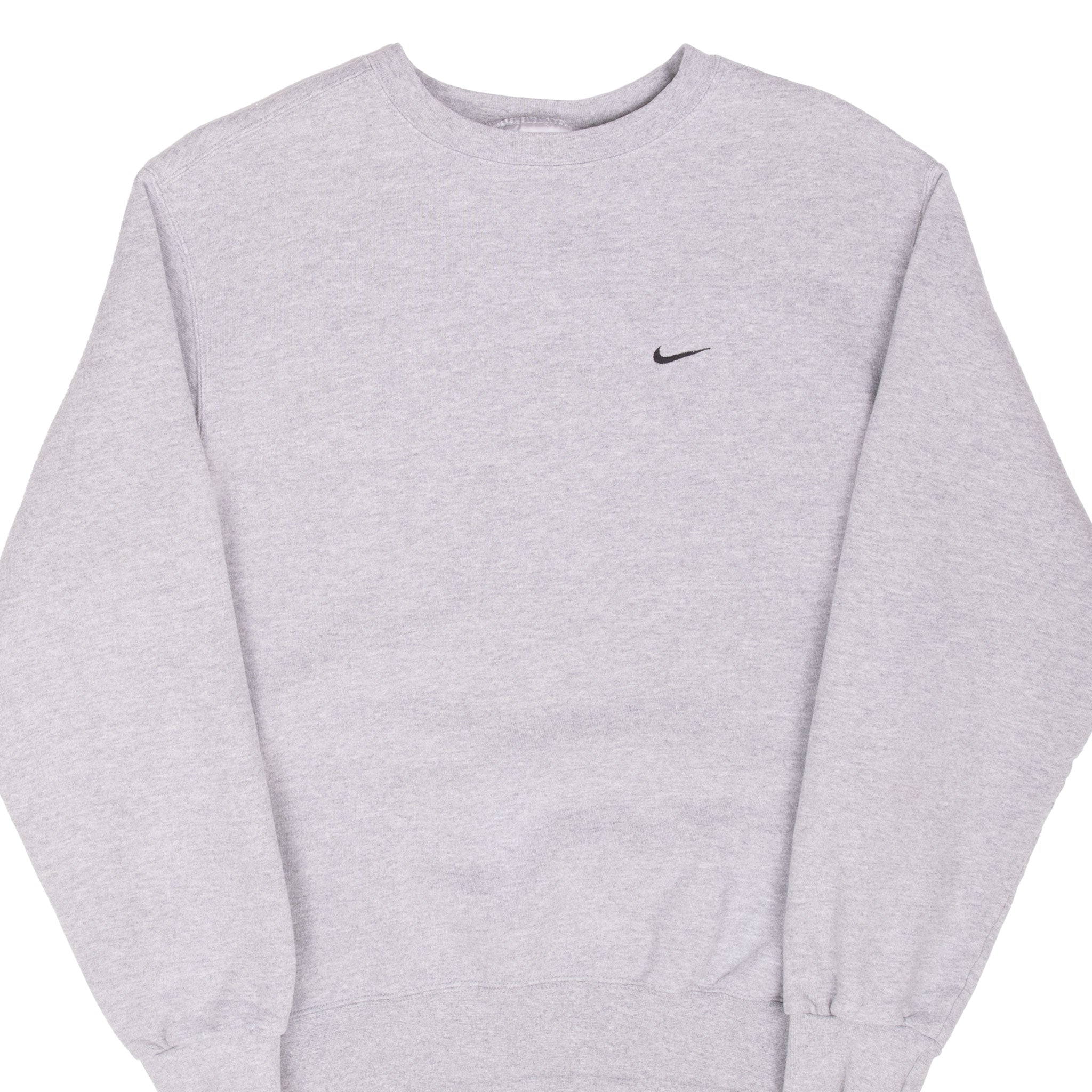 Vintage Nike Classic Swoosh Grey Sweatshirt 2000S Size Medium