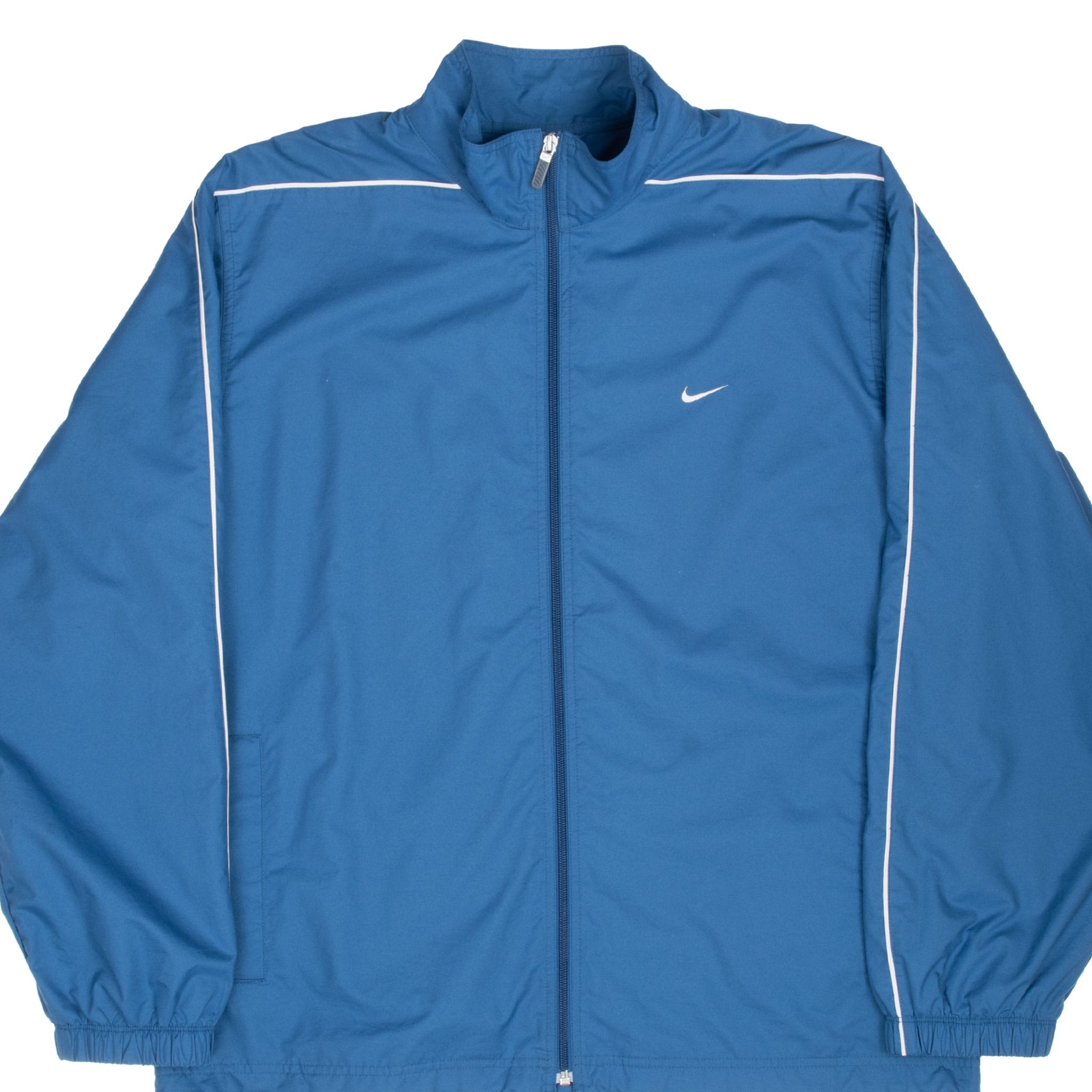 Vintage Nike Classic Swoosh Blue Windbreaker Jacket 2000S Size XL