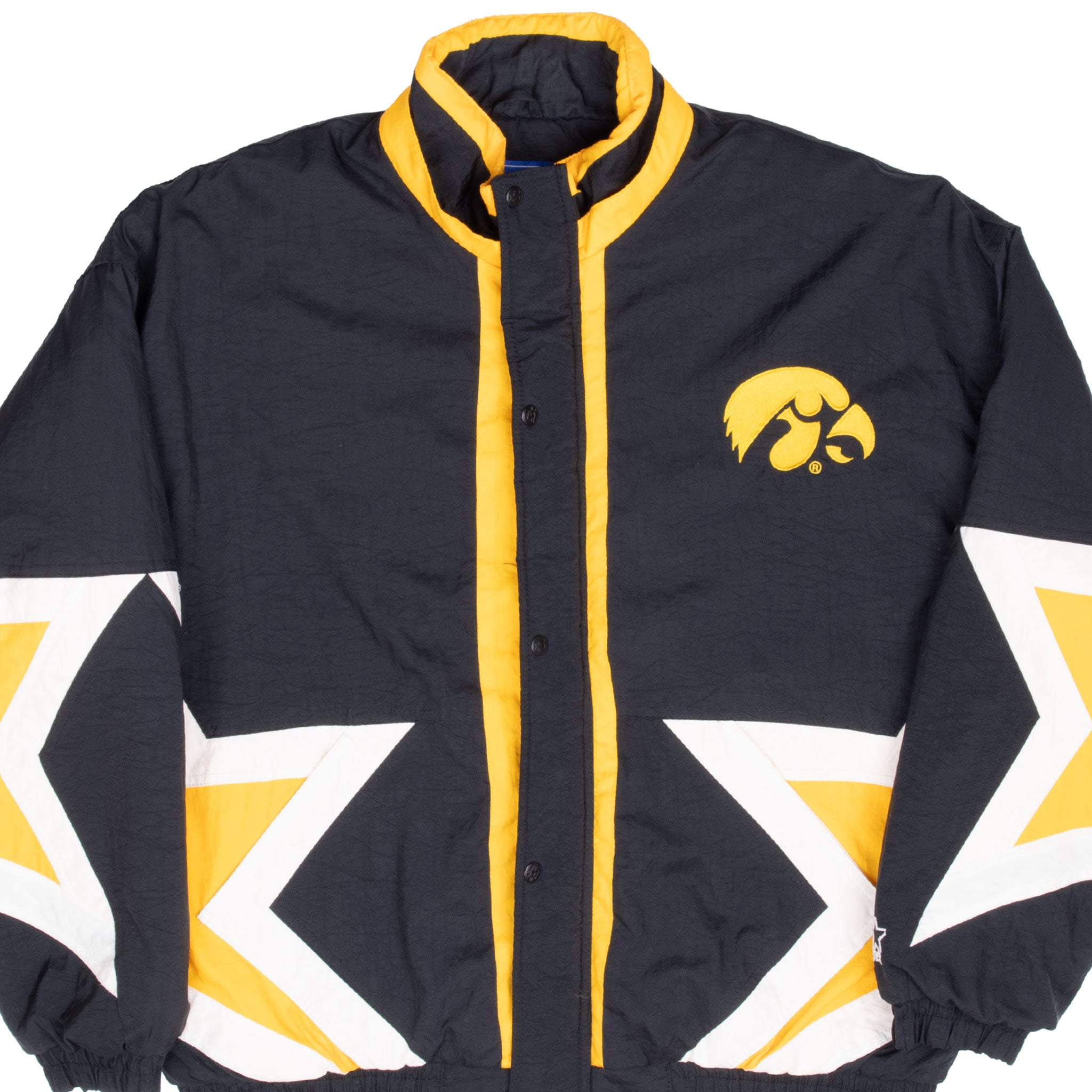 Vintage Ncaa Iowa Hawkeyes Starter Heavy Windbreaker Jacket 1990S Size Large