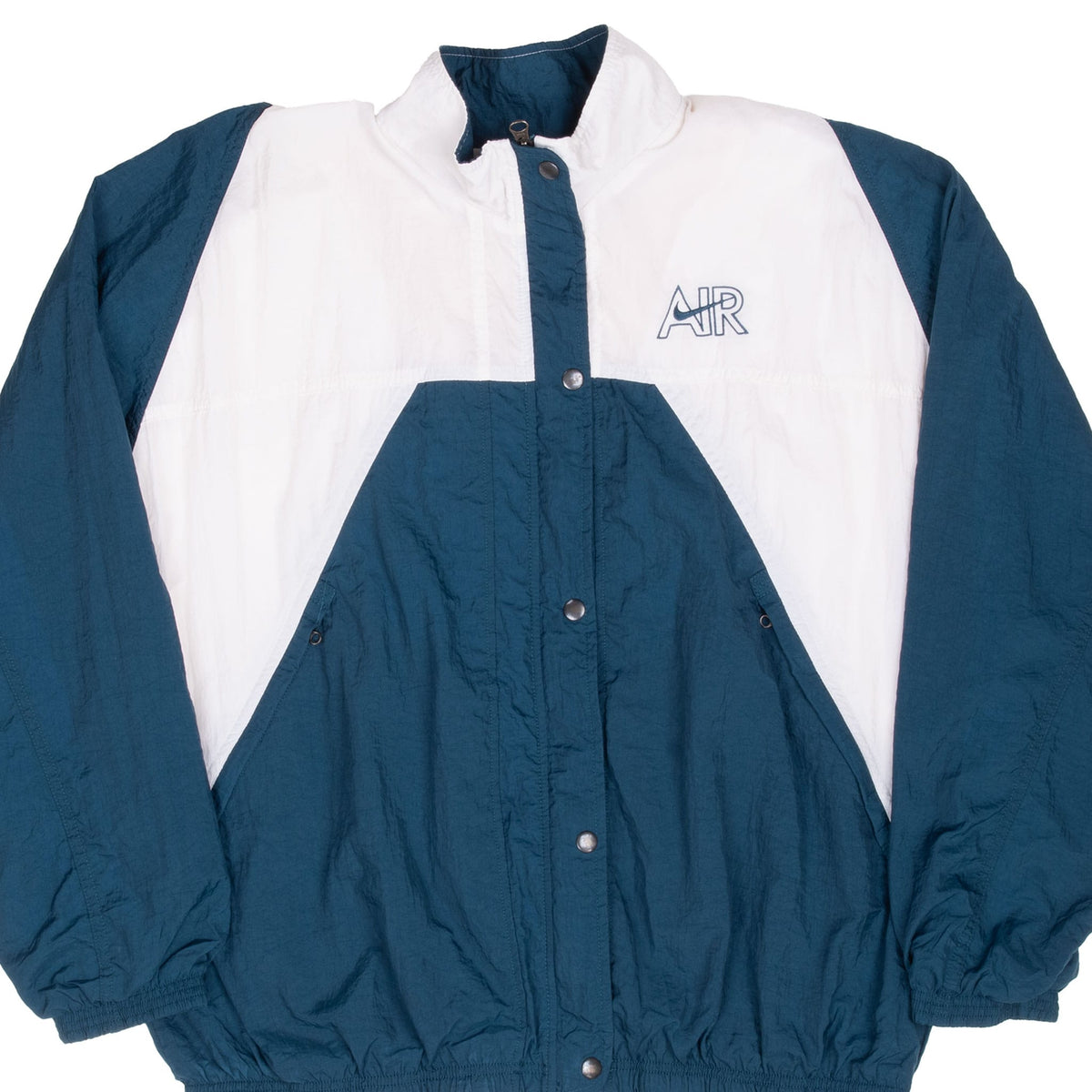 Vintage Nike Air Blue White Windbreaker Jacket 1990S Size XL Women's