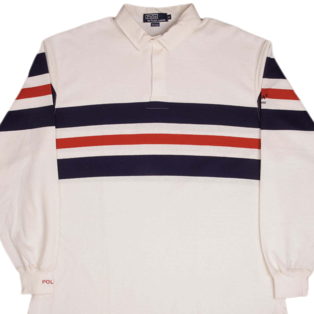 Vintage Original Polo Ralph Lauren America's Cup 1992 Long Sleeve Polo Shirt Size XL Made In USA